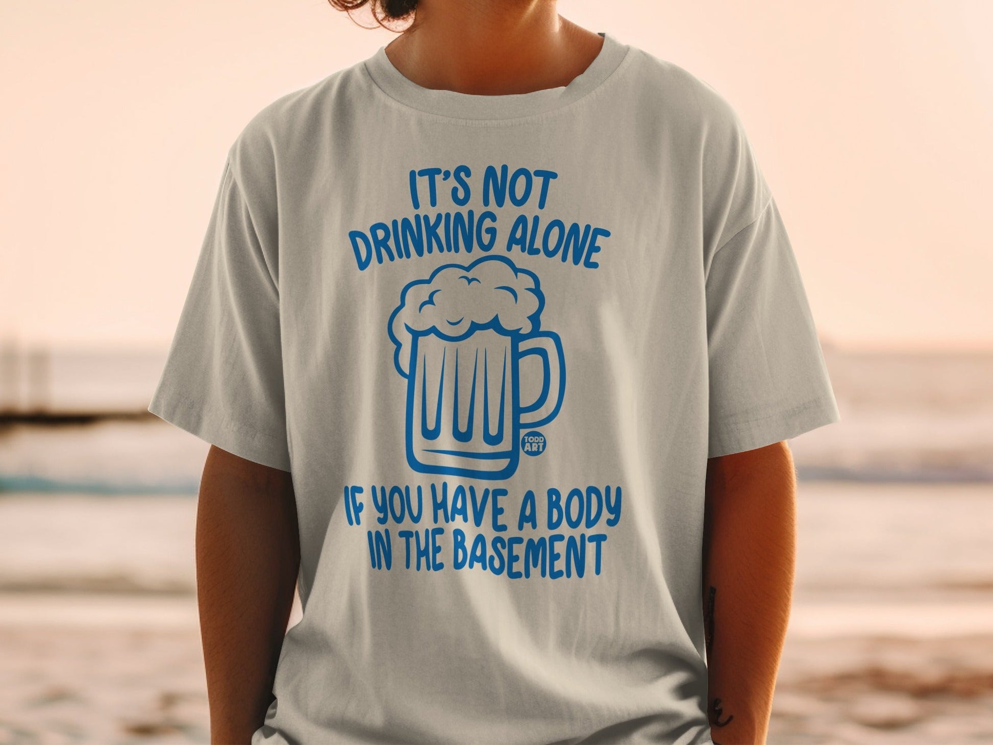 Hilarious It's Not Drinking Alone Funny Shirt for Adults