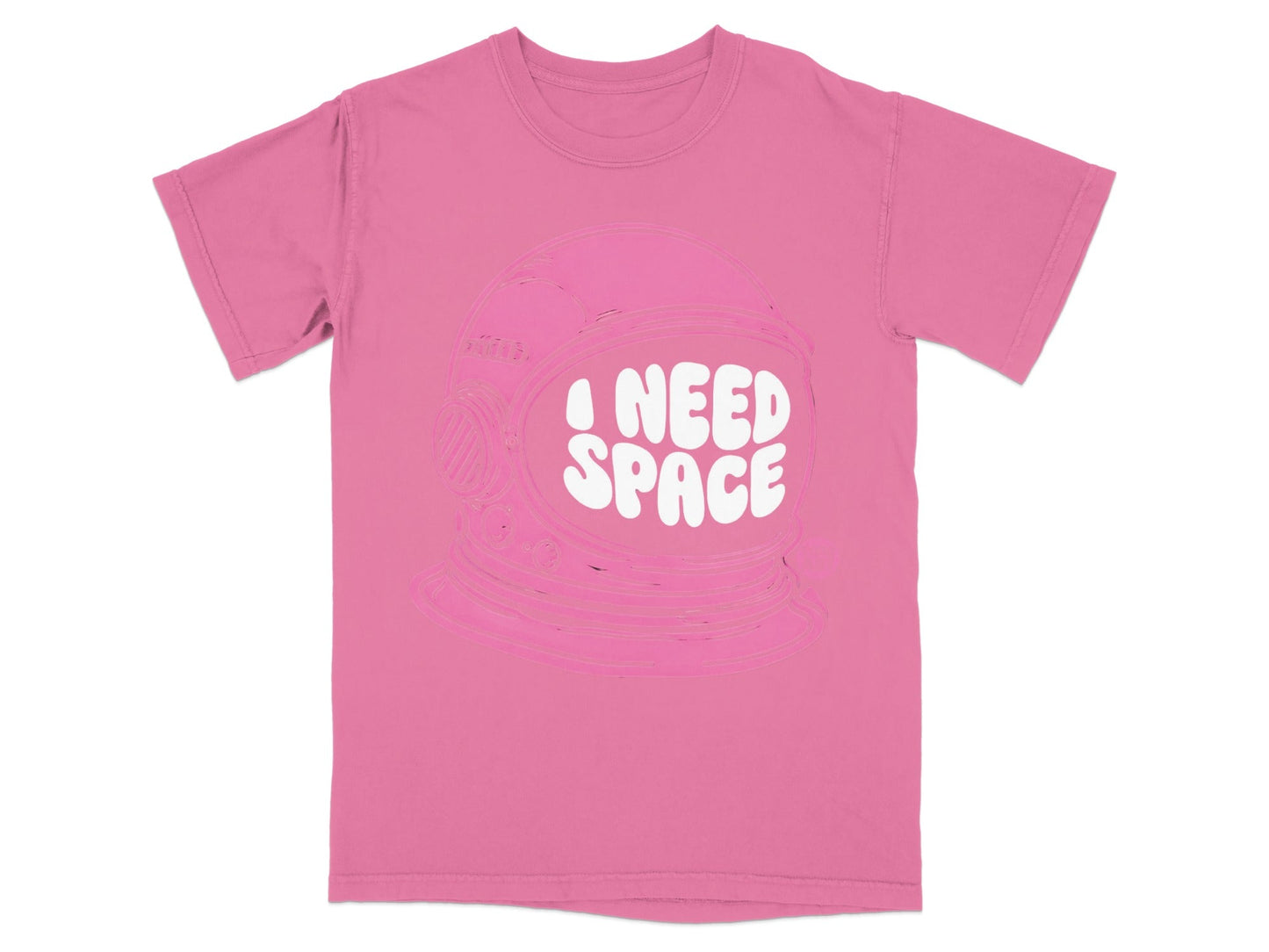 Pink I Need Space Graphic T-Shirt for Leisure Wear