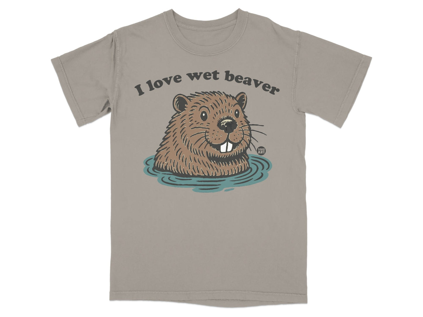 I Love Wet Beaver Graphic T-shirt for Animal Lovers