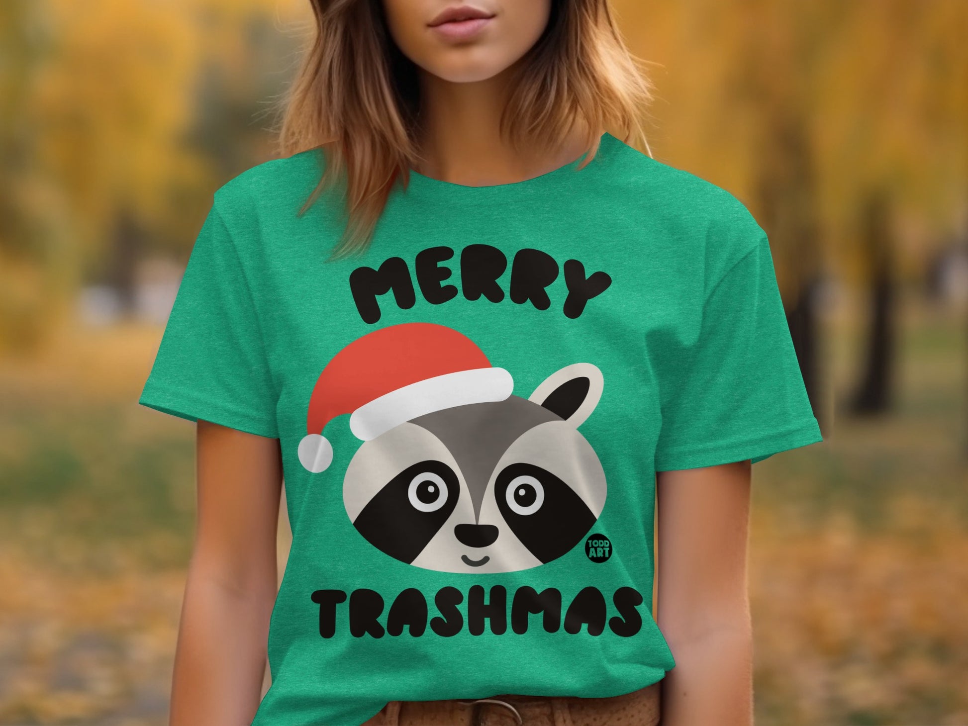 Merry Trashmas Raccoon Santa T-shirt