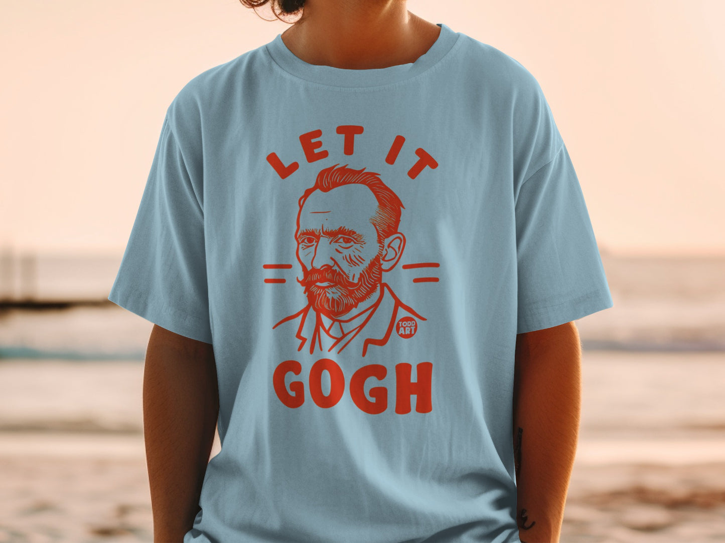 Light Blue Van Gogh LET IT GOGH Art Quote product type