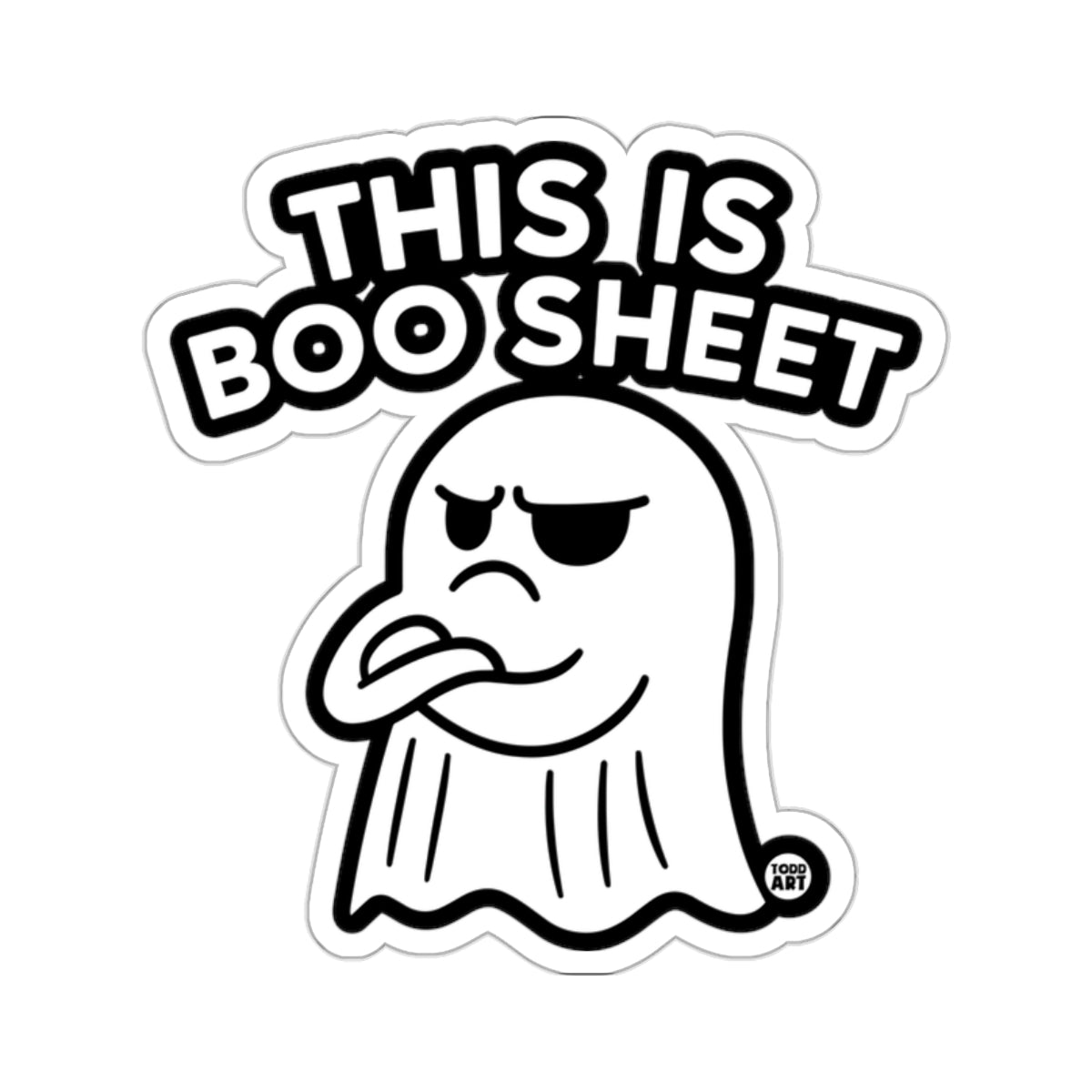 This Is Boo Sheet Ghost Sticker Fun Design 