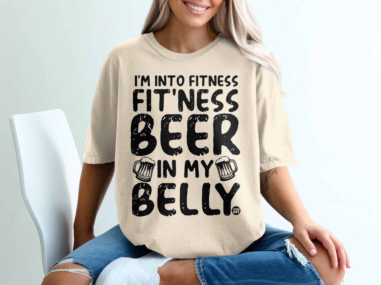 I'm Into Fitness Beer In My Belly Funny Shirt