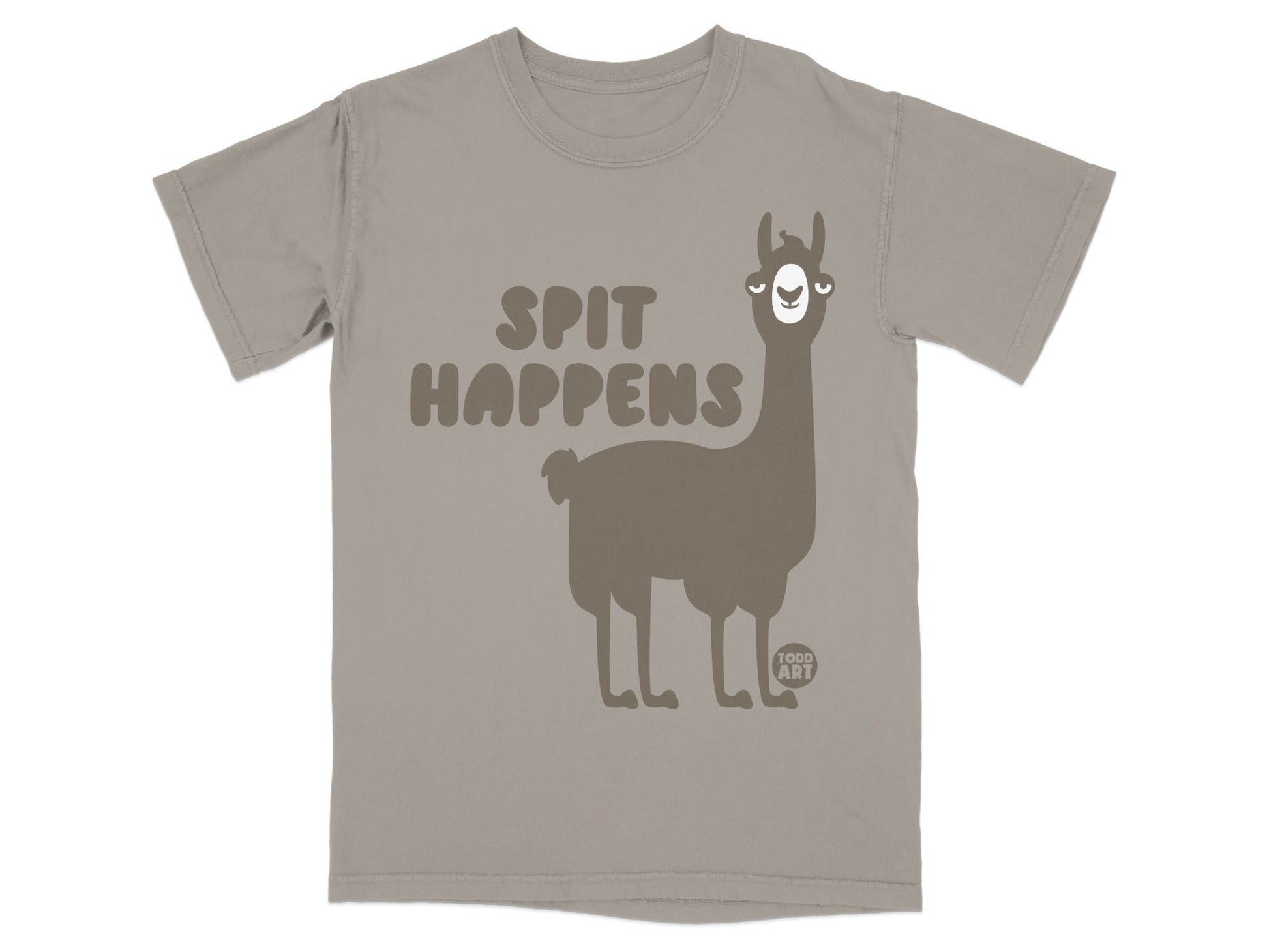 Spit Happens Llama Graphic Tee Funny Shirt