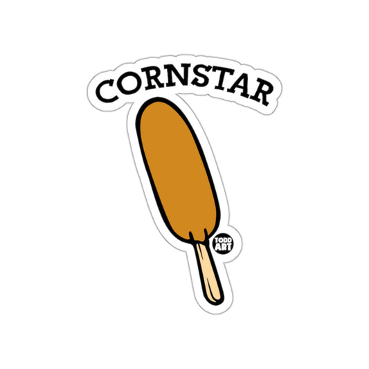 Cornstar Funny Corn Dog Sticker Todd Art Design Sticker