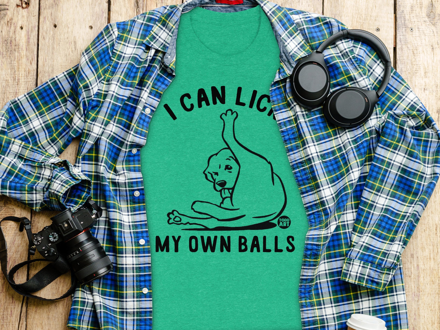 I Can Lick My Own Balls Green T-Shirt product