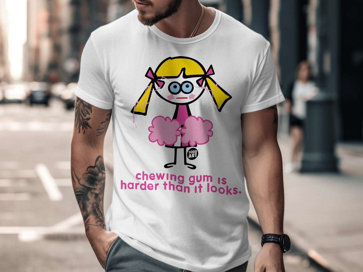 Chewing gum is harder than it looks graphic tee