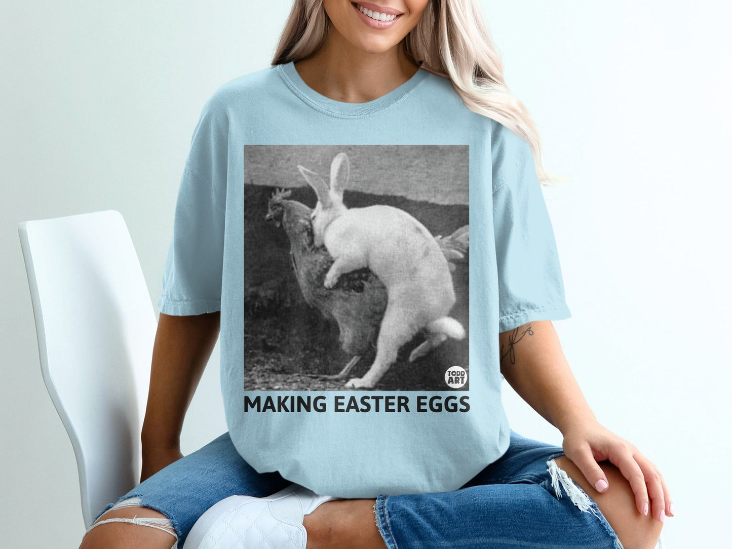 Making Easter Eggs Funny Graphic T-Shirt