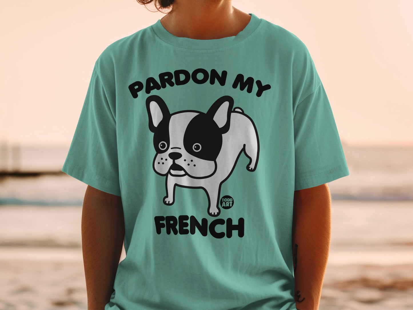 Pardon My French Funny Graphic Tee Shirt for Dog Lovers