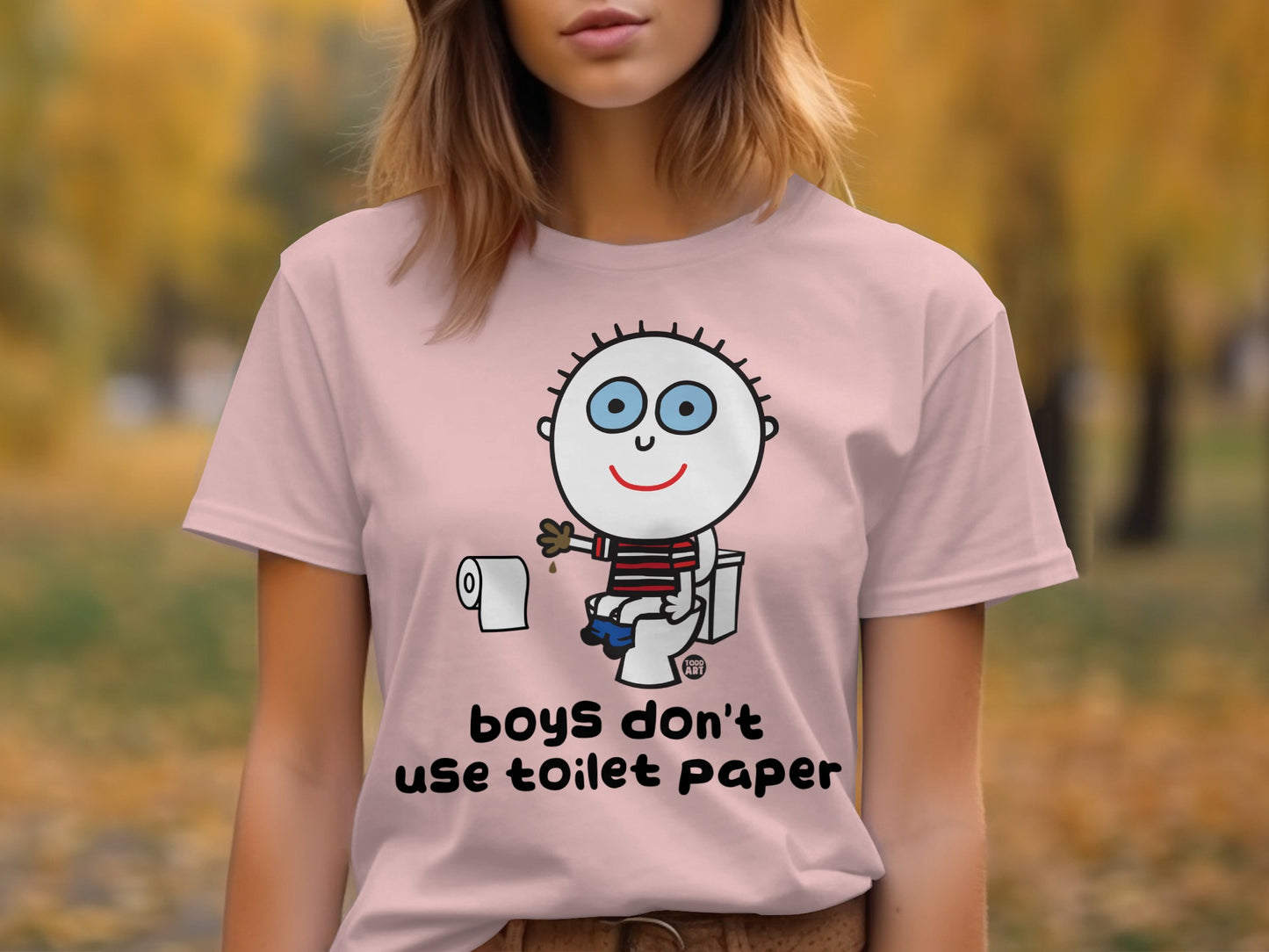 Boys Don't Use Toilet Paper Graphic Tee