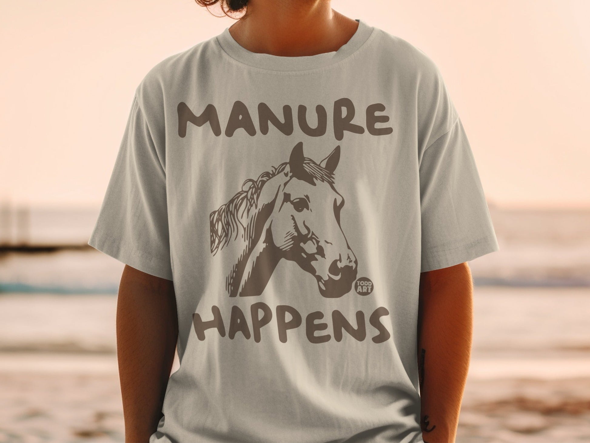 Manure Happens Horse Graphic Shirt for Equestrian Lovers
