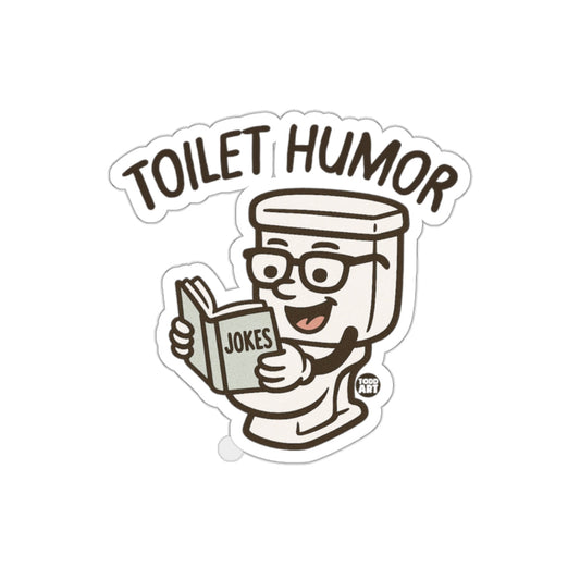 Toilet Humor Reading Jokes Cartoon Design sticker