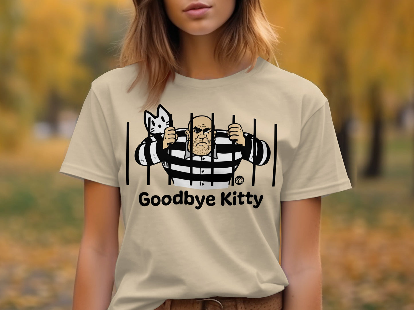 Goodbye Kitty Graphic T-Shirt Funny Casual Tee