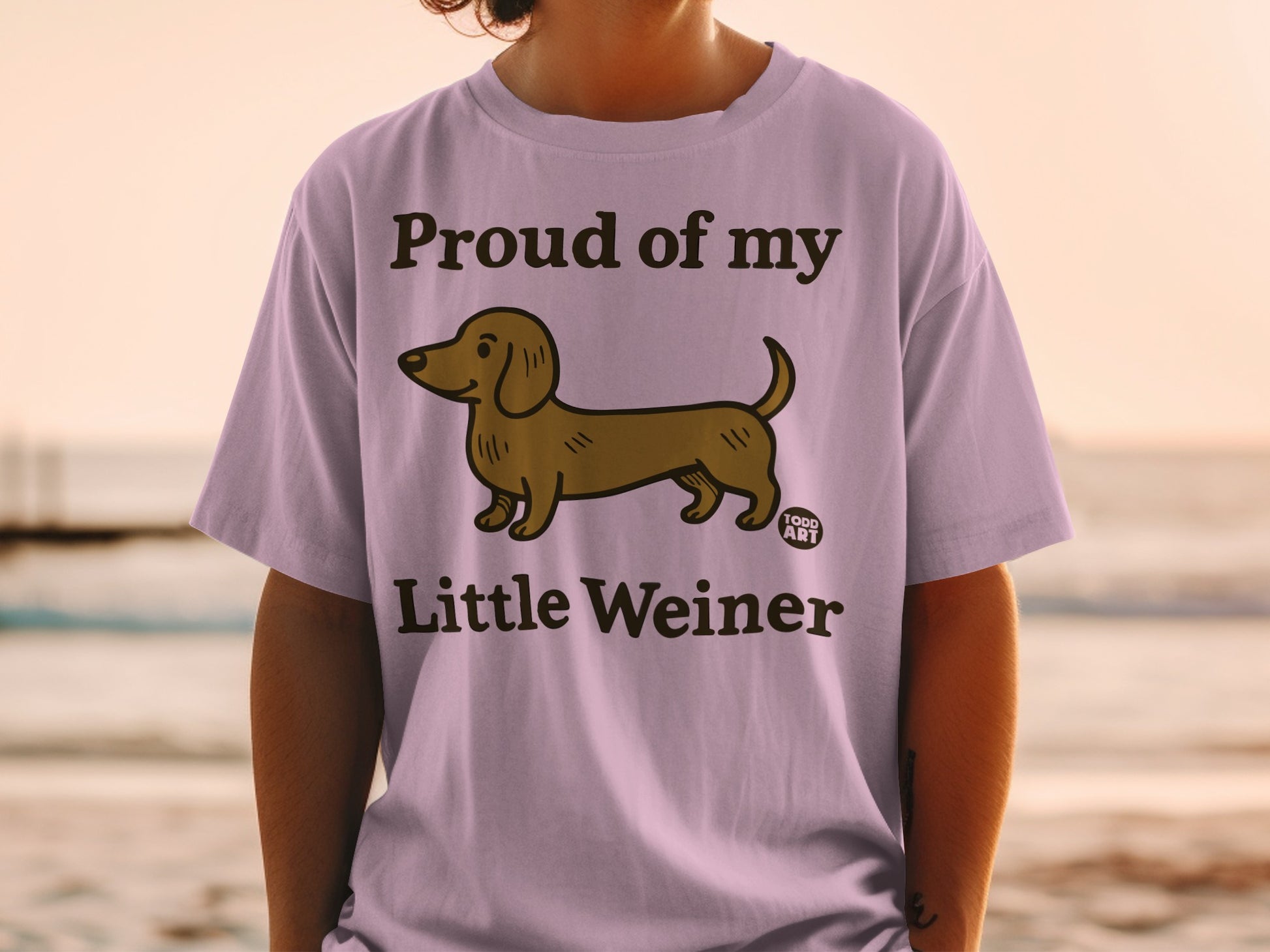 Proud of My Little Weiner Funny Dachshund Shirt