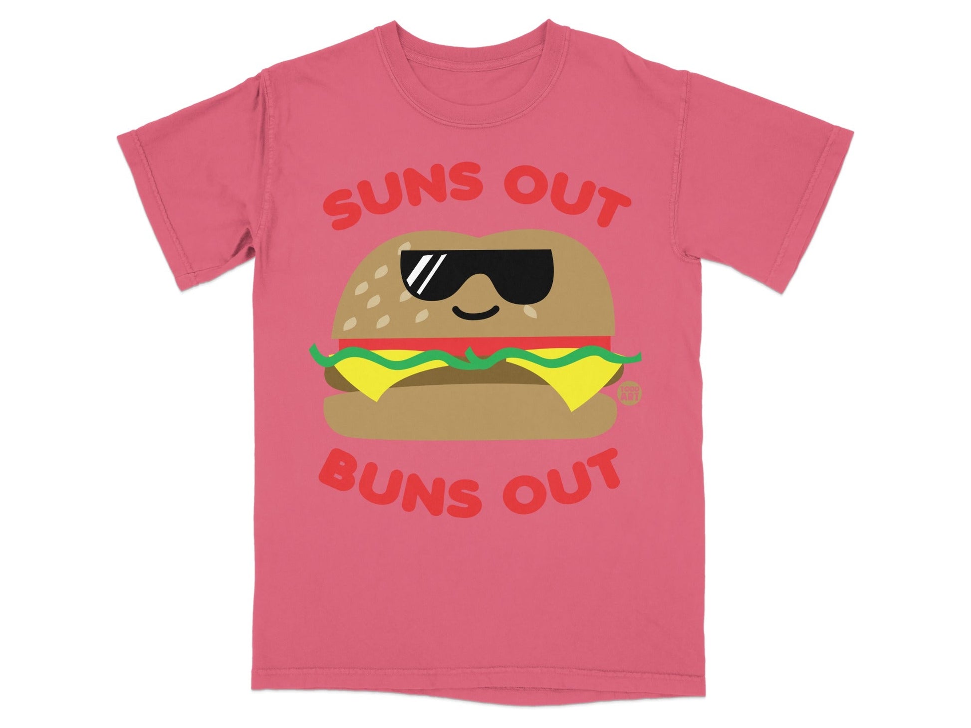 Suns Out Buns Out Funny Hamburger Graphic T-Shirt
