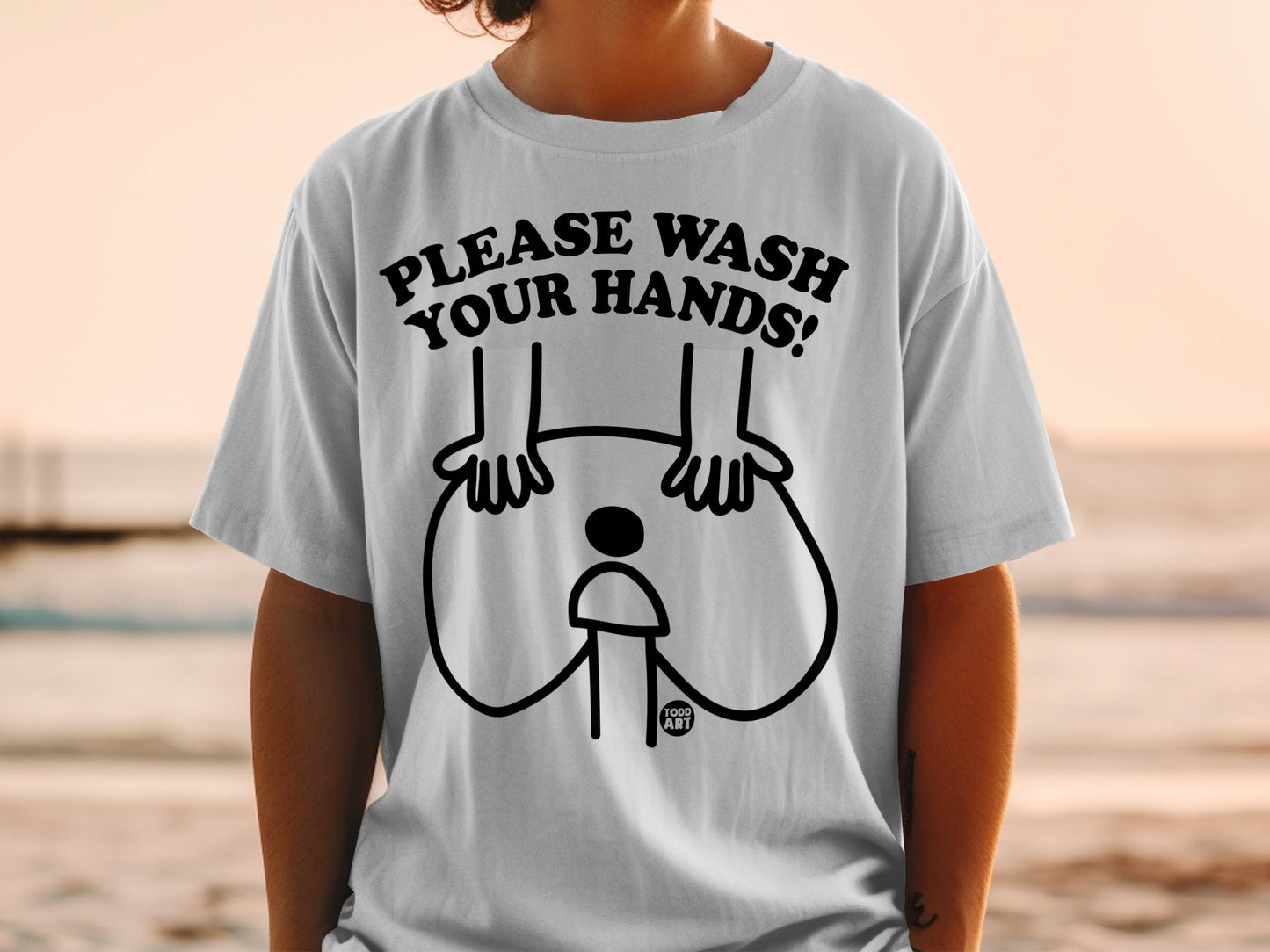 Please Wash Your Hands Funny Hygiene Graphic product type