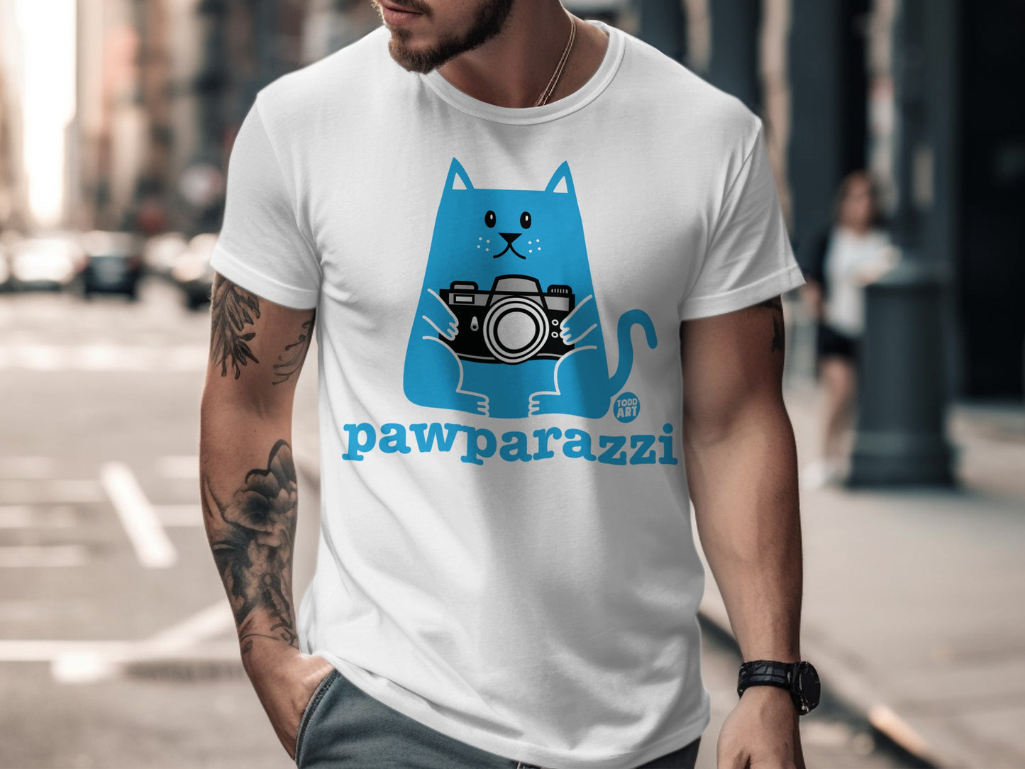 Pawparazzi Graphic Tee for Cat Lovers Shirt