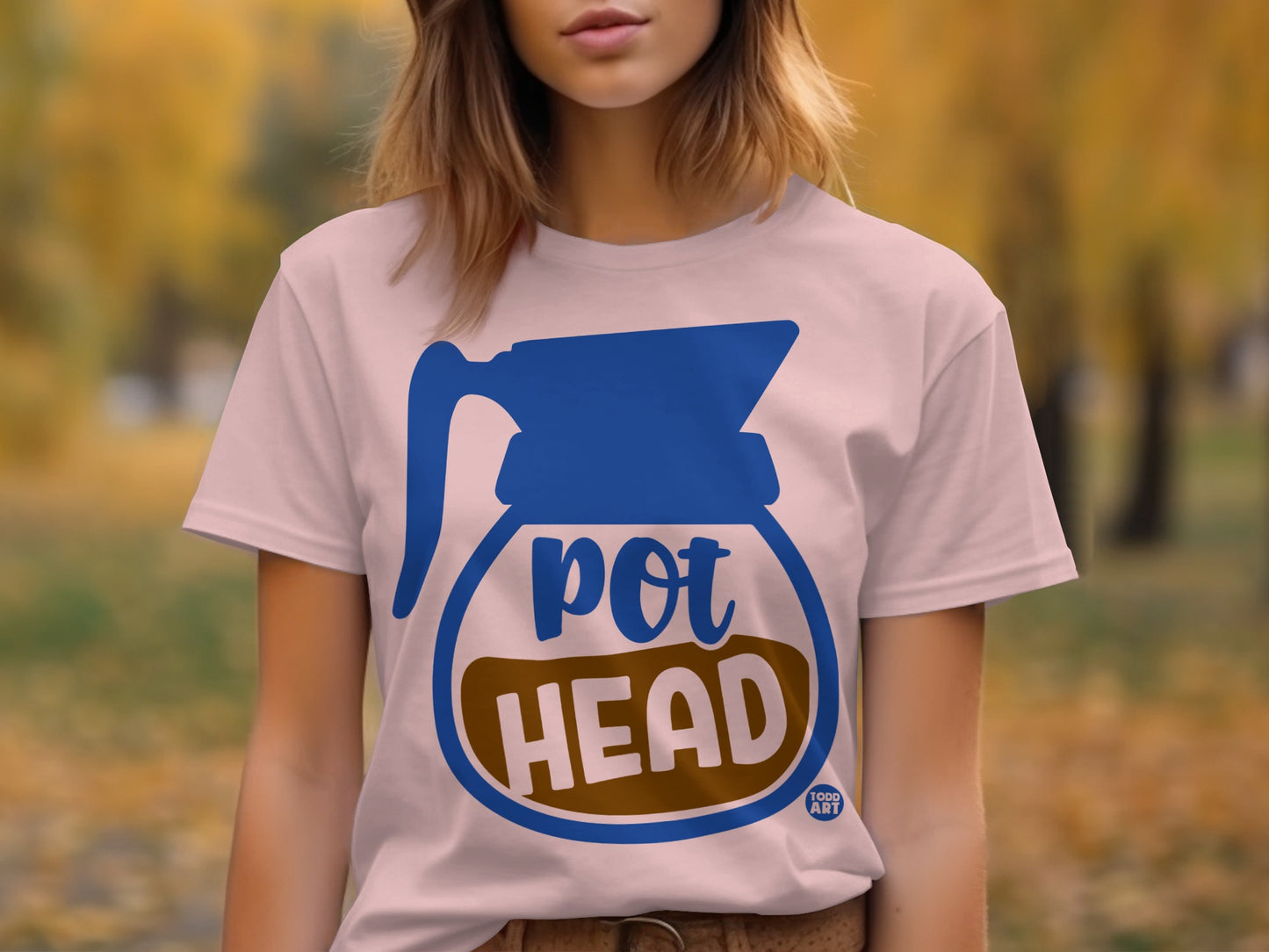 Pot Head Coffee Lover Graphic T-shirt