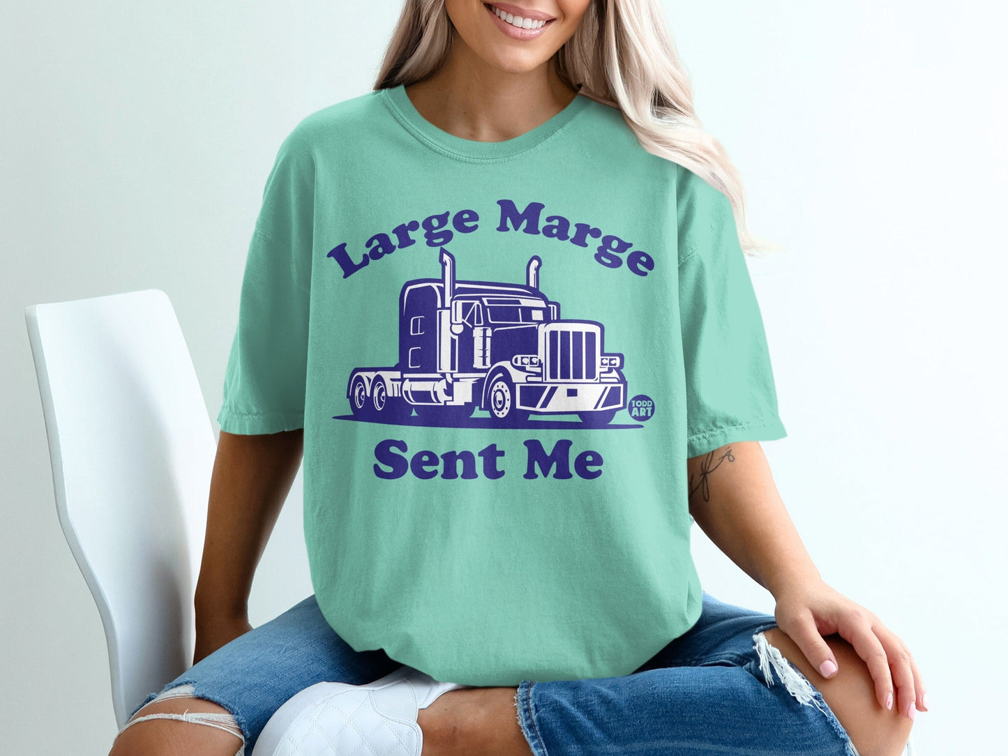 Large Marge Sent Me Graphic Truck Driver T-Shirt
