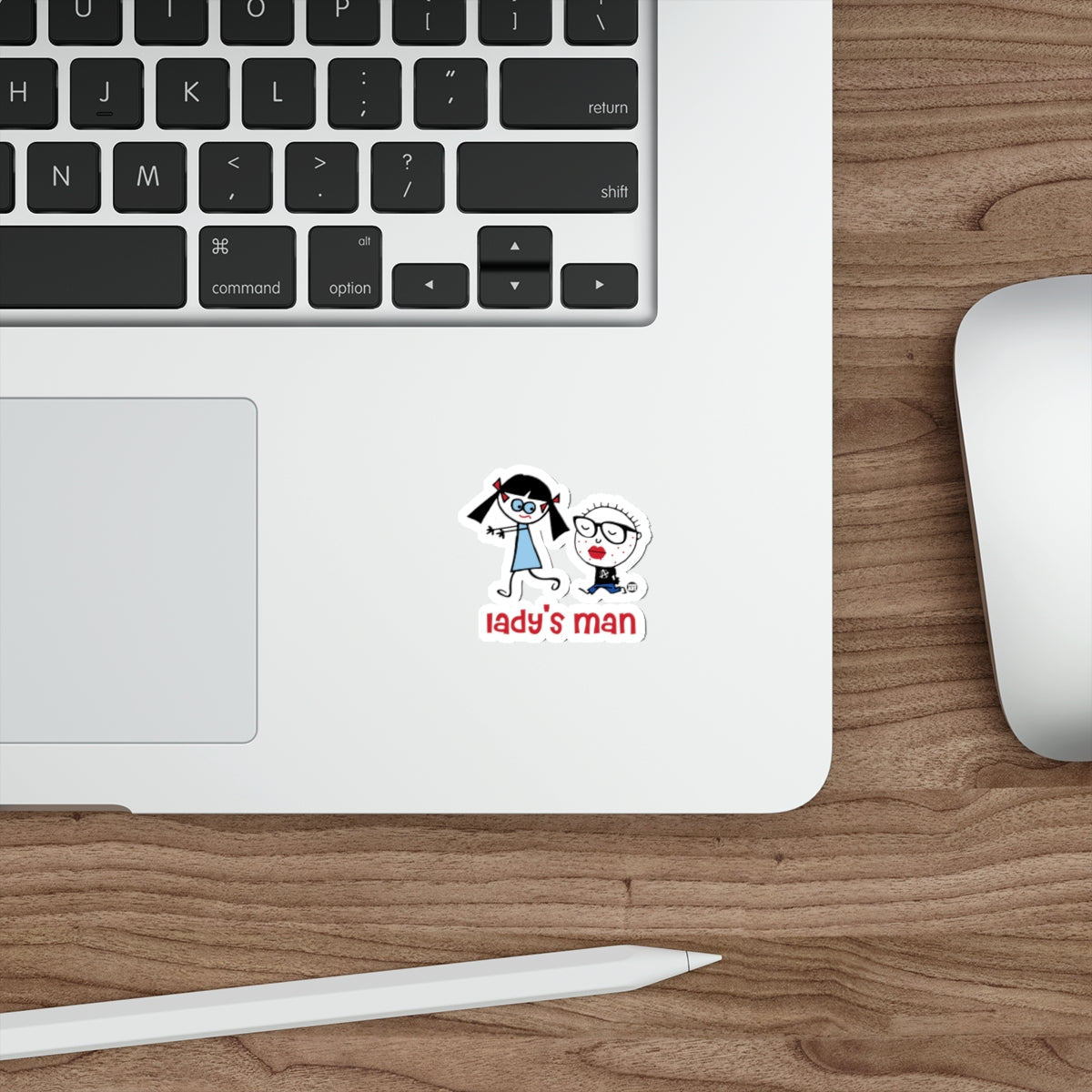 Lady's Man Cartoon Character Decorative Sticker