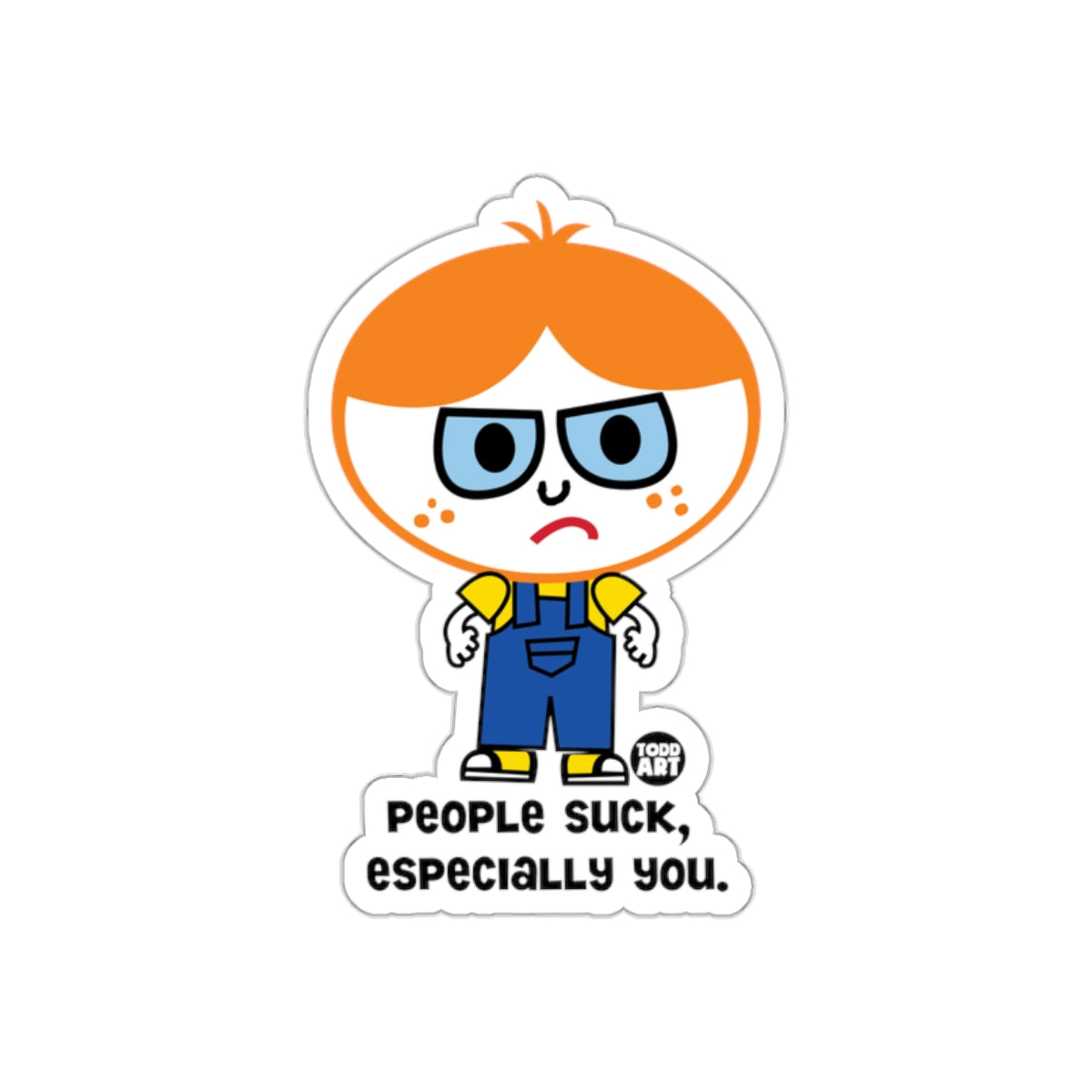 People Suck Especially You Character Image sticker