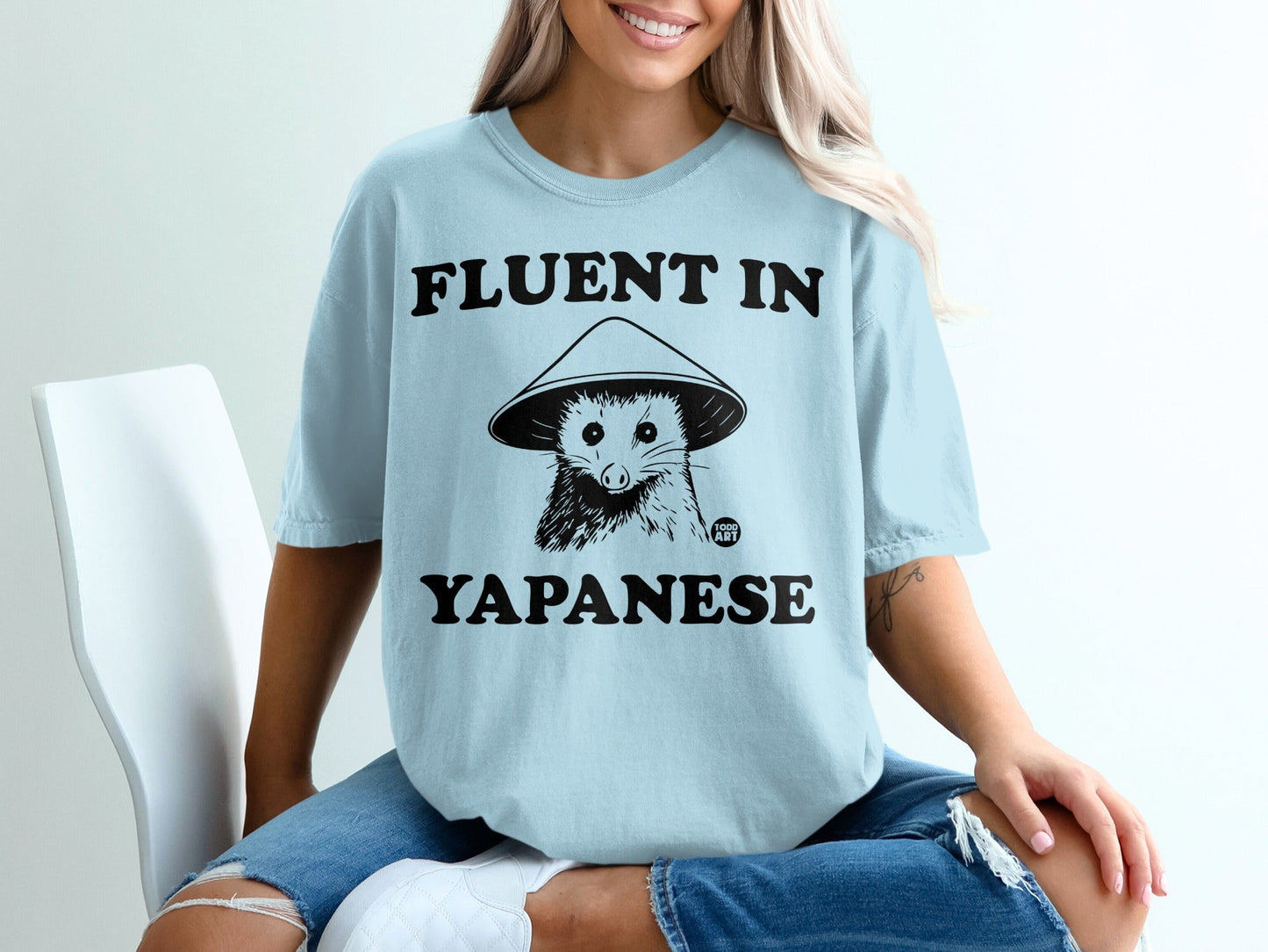 Fluent in Yapanese Hedgehog Graphic Tee Shirt