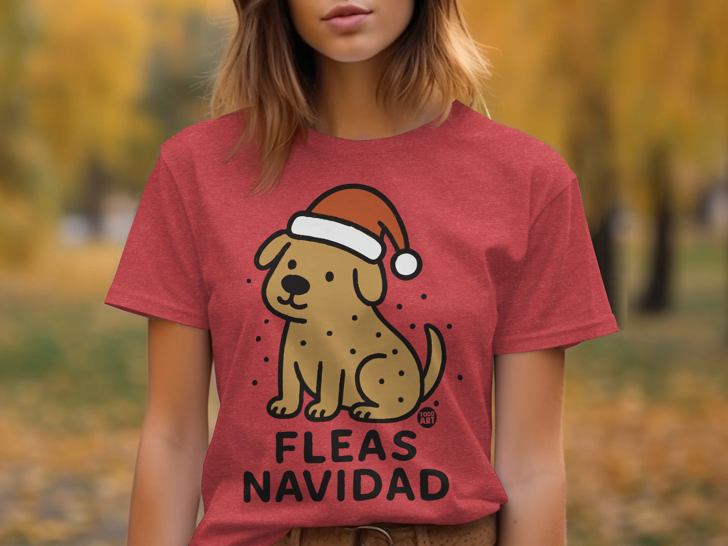 Fleas Navidad T-Shirt Cute Festive Holiday Dog Design