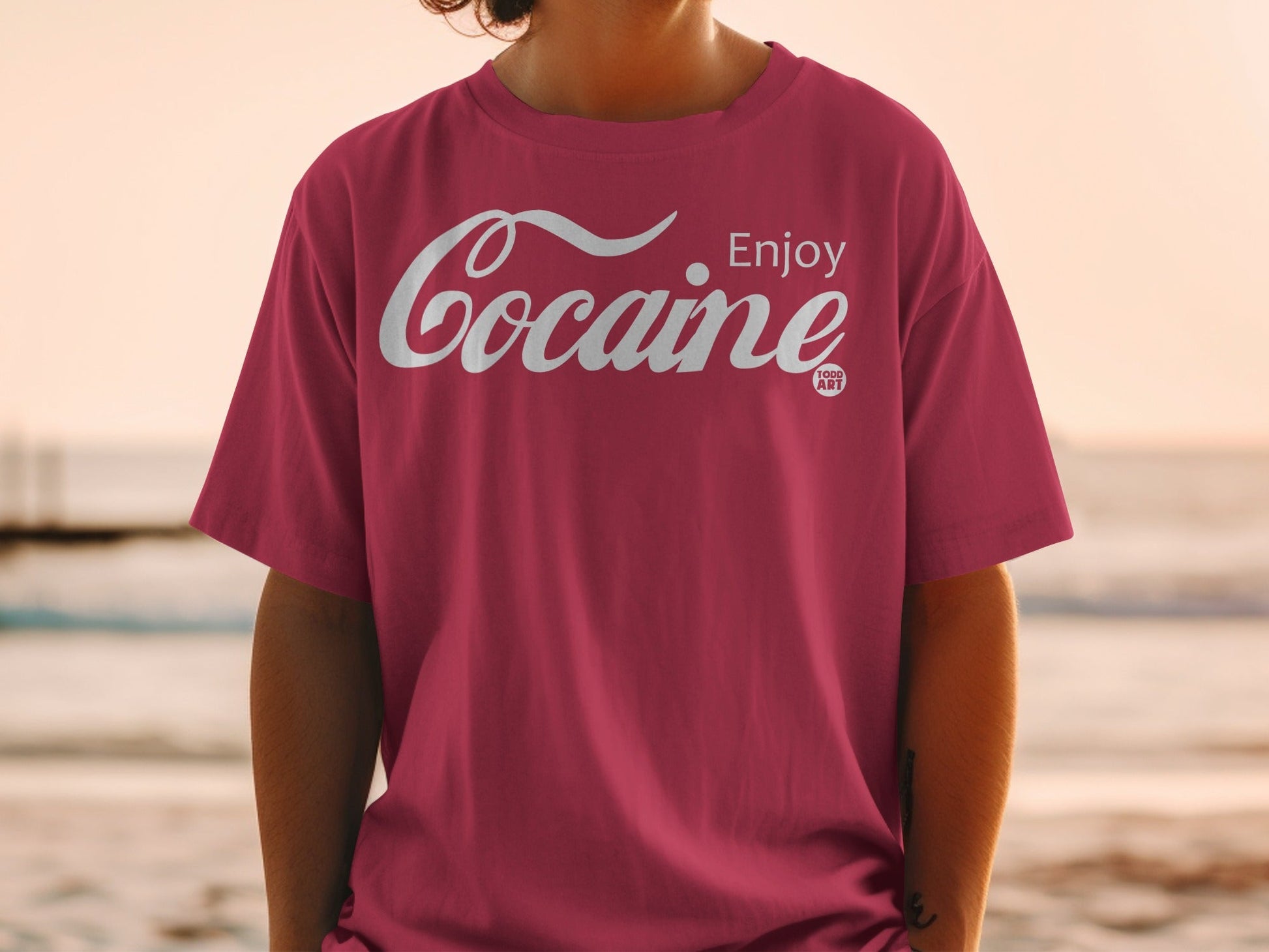 Enjoy Cocaine Todd Art Graphic Tee Matching Shirt