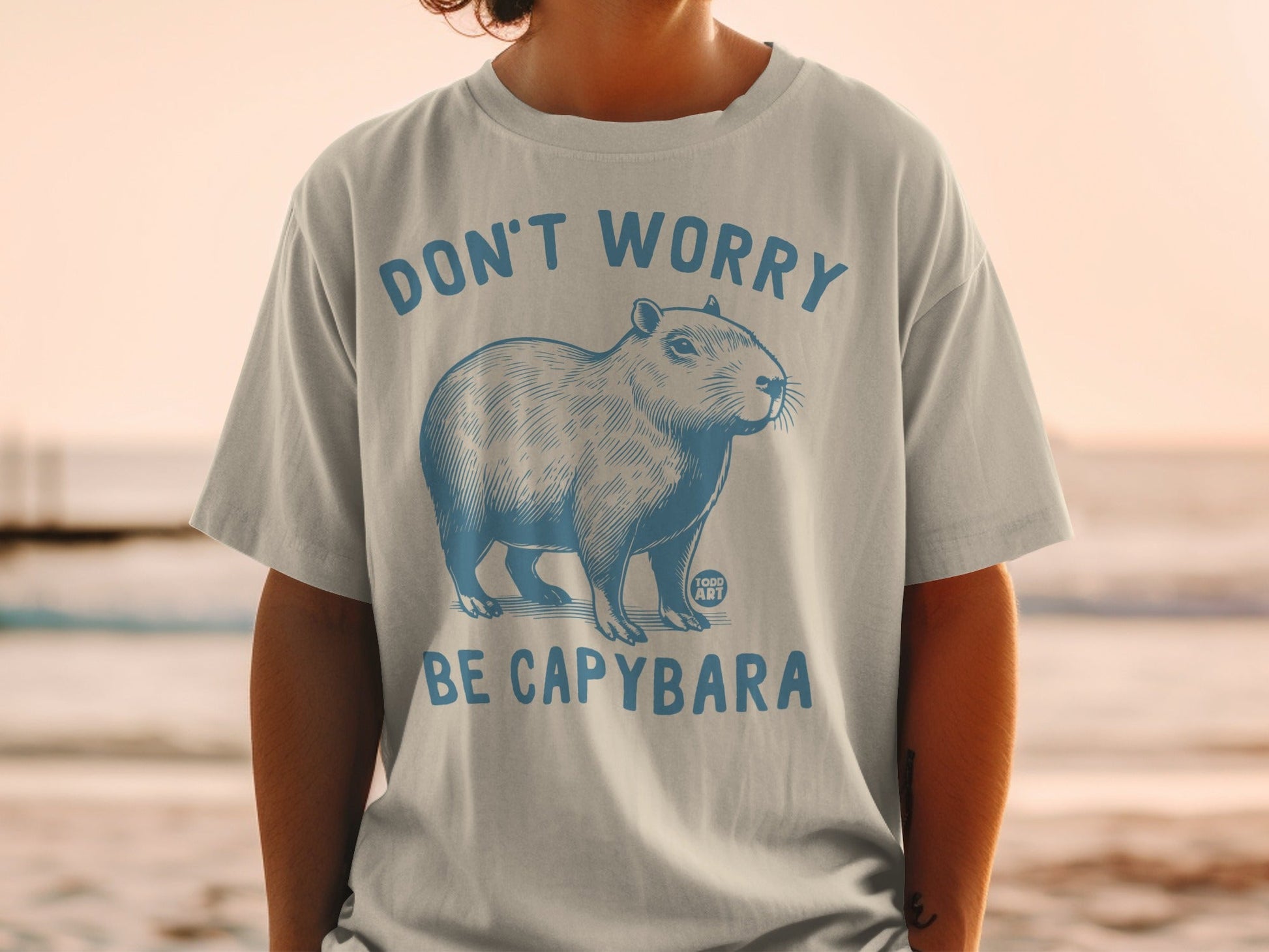 Don't Worry Be Capybara Graphic T-shirt