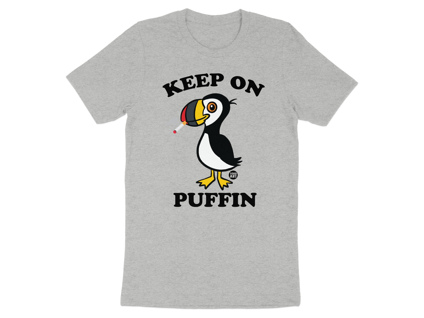 Keep On Puffin Smoking Bird Graphic Shirt