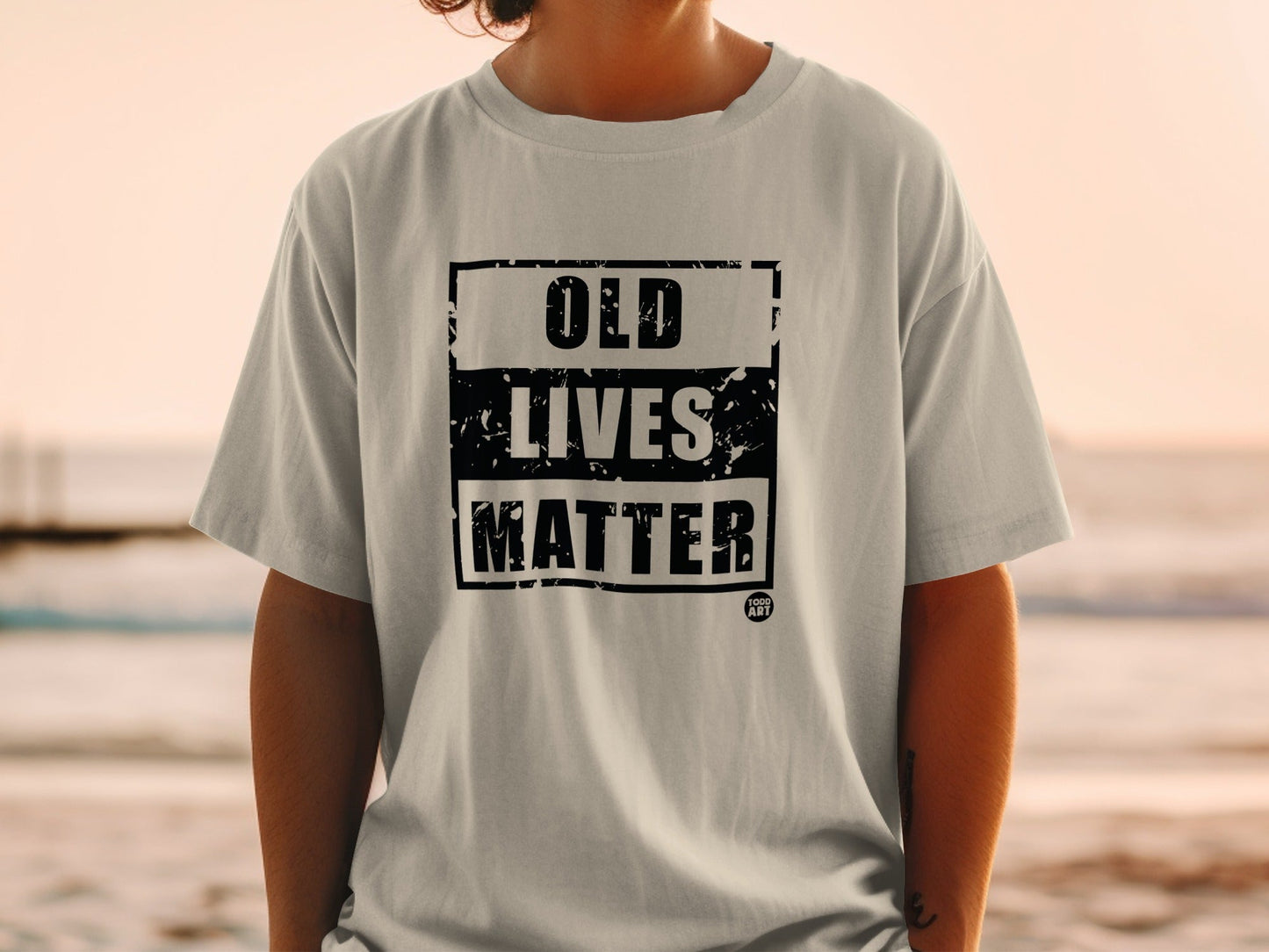 Old Lives Matter Text Design Graphic T-Shirt