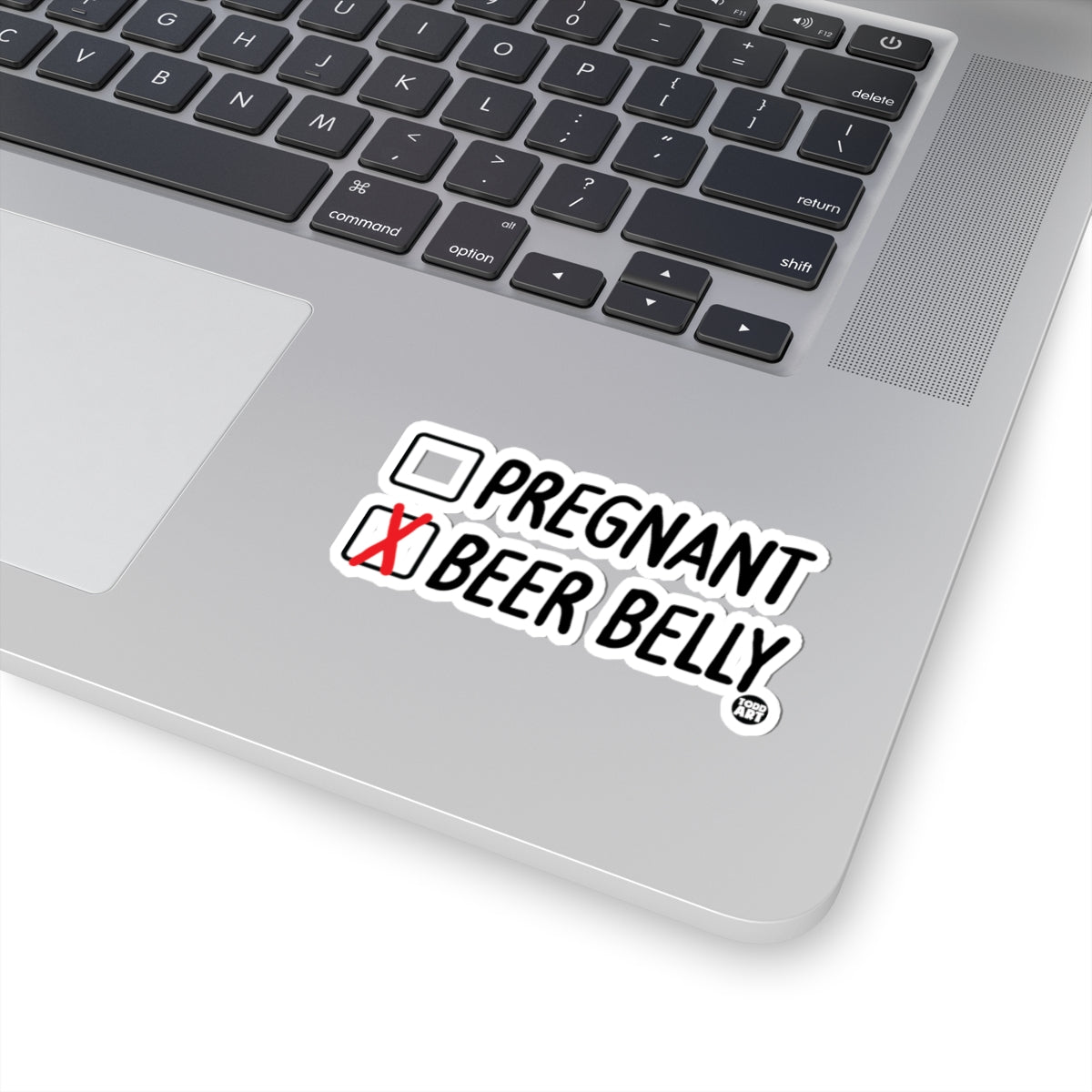 Pregnant Beer BellyTodd Art Sticker