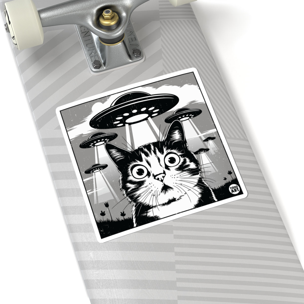 Cat AbductionTodd Art Sticker