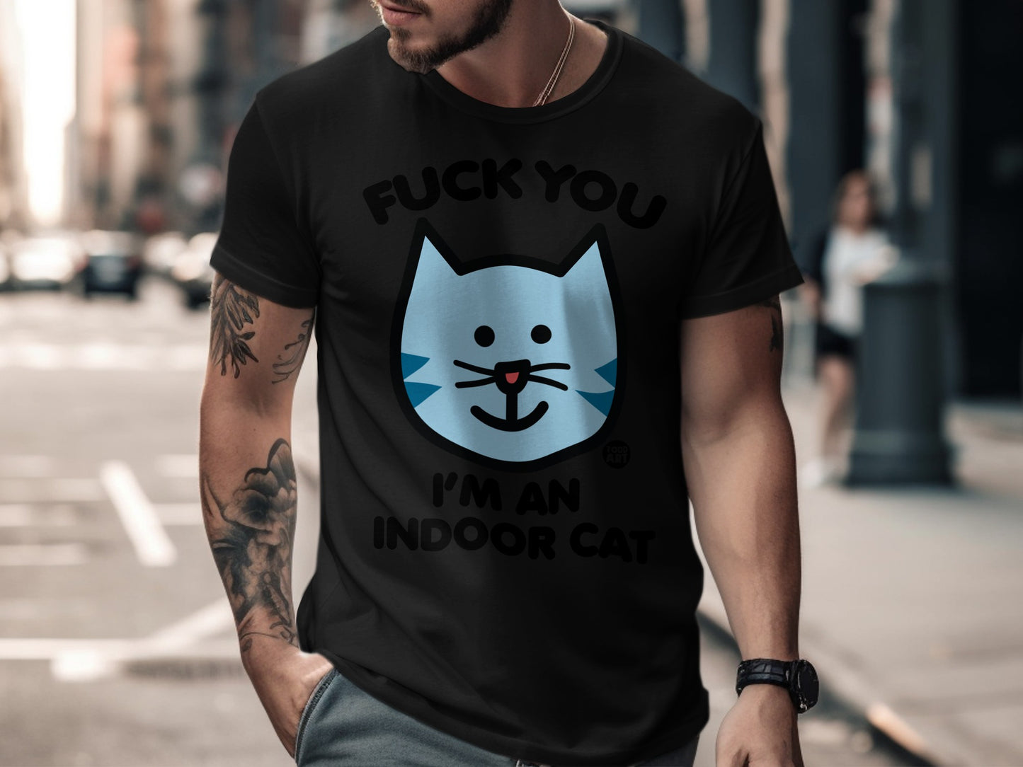 Funny Cat Themed Graphic Shirt for Indoor Cat Lovers