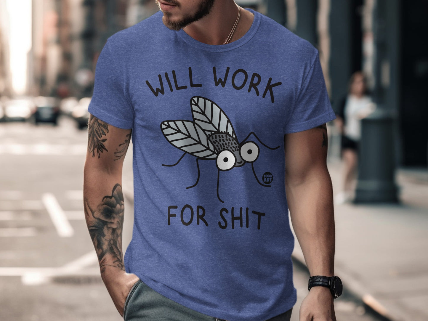 Will Work For Shit Funny Graphic T-Shirt