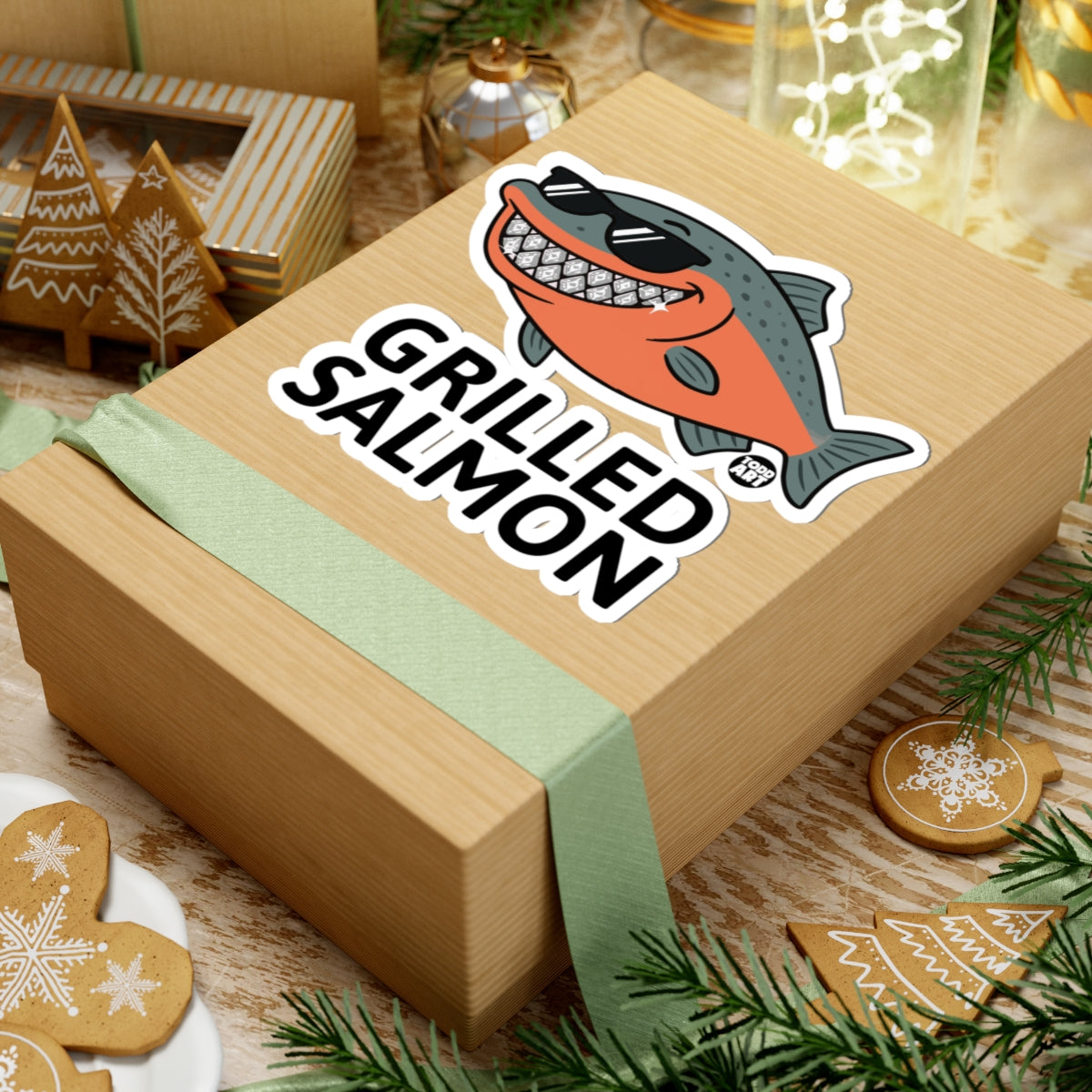 Grilled FishTodd Art Sticker