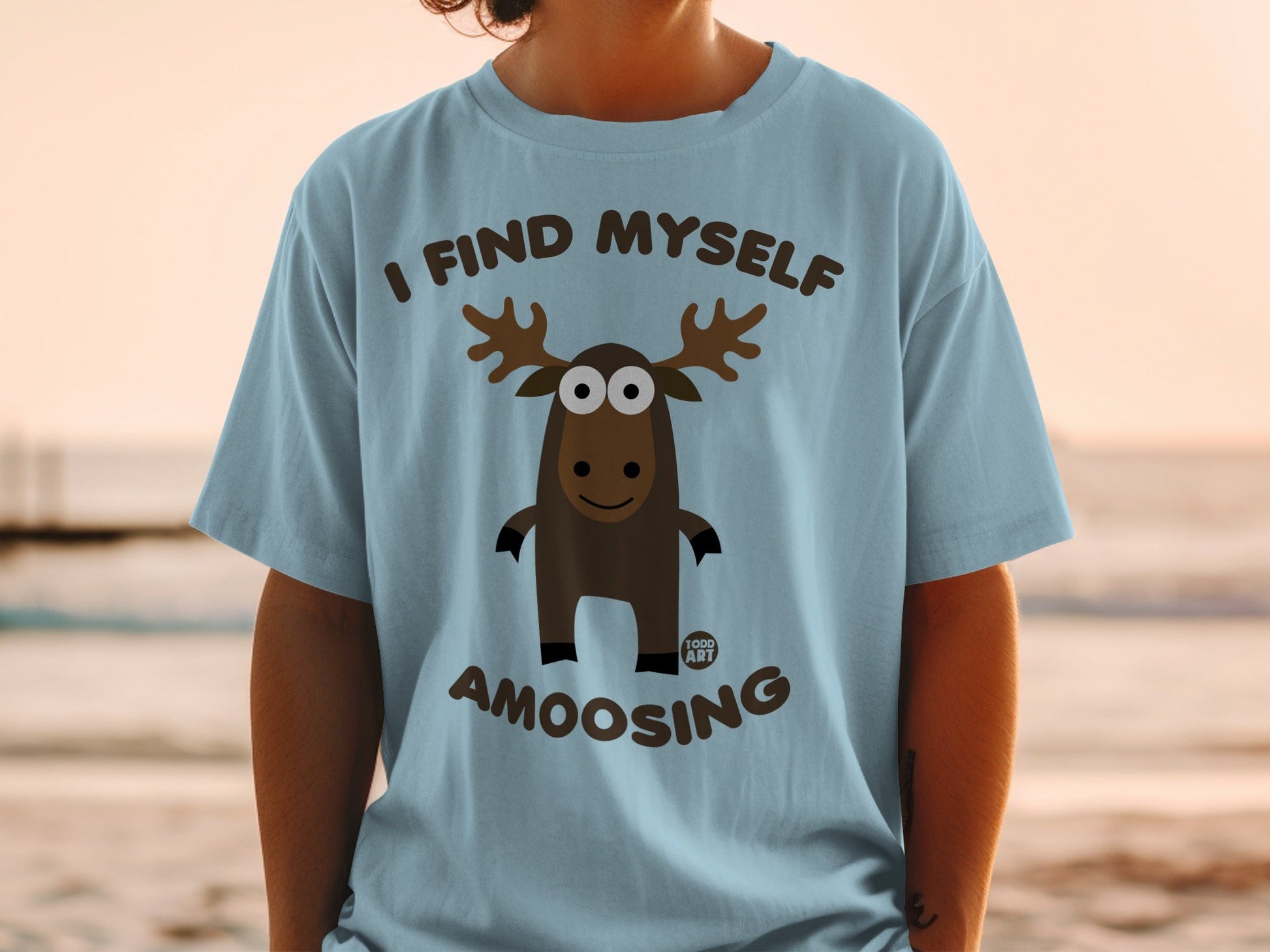I Find Myself Amoosing Todd Art T-Shirt for Fun Styling