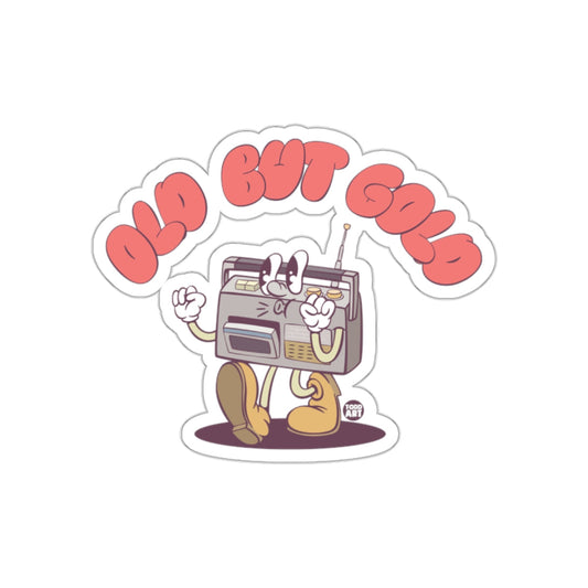 Old but Gold Cartoon Radio Character Design sticker