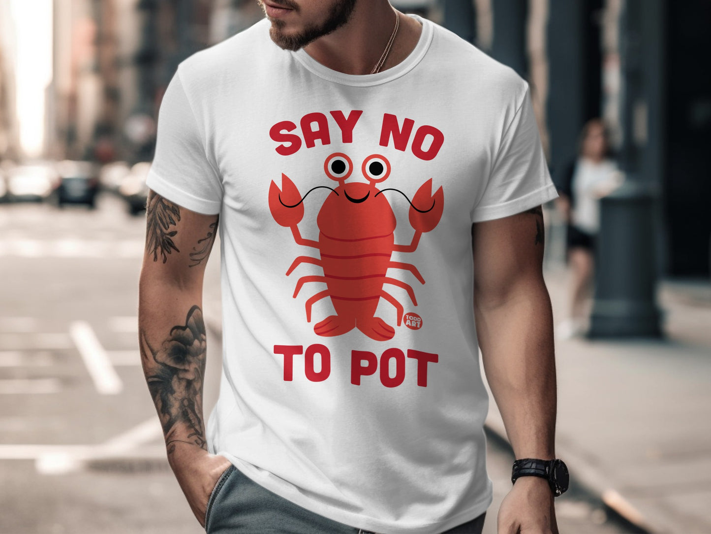 Say No To Pot Lobster Graphic Tee Shirt Product