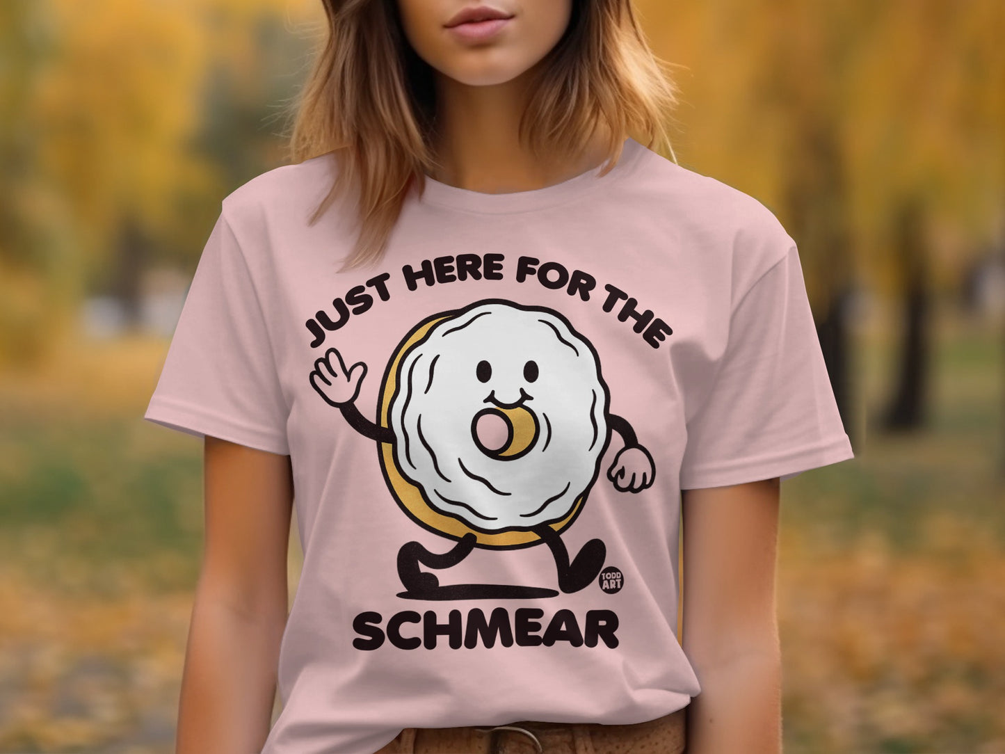 Just Here for the Schmear Bagel Graphic Tee Product