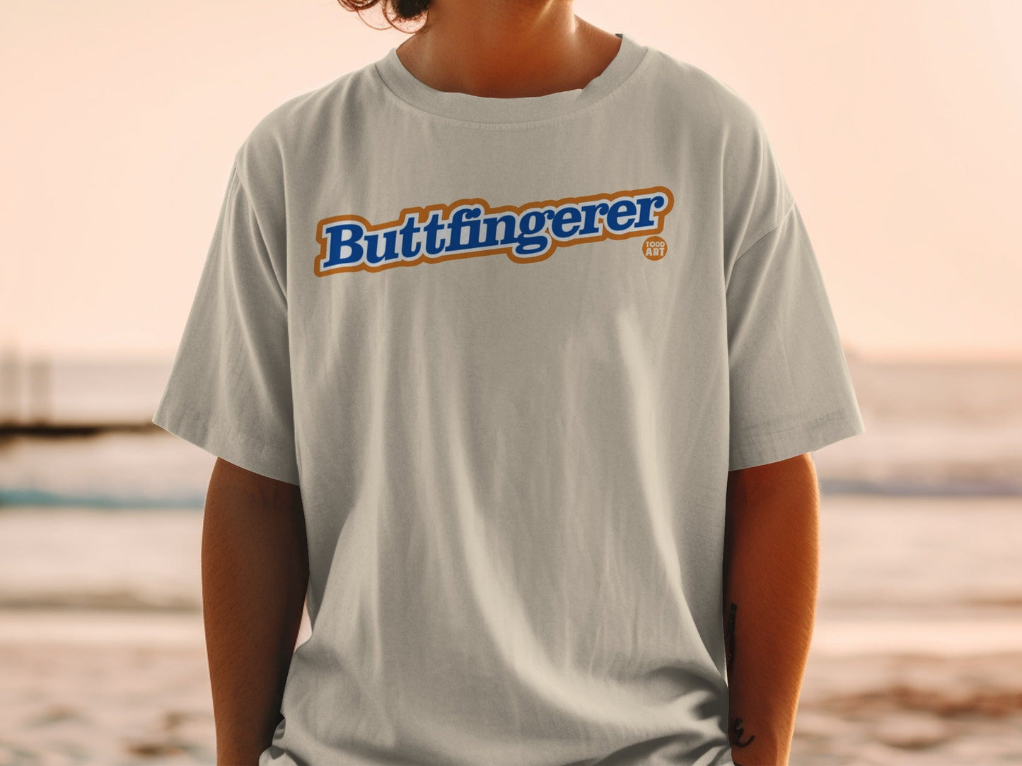 Buttfingerer Funny Text Graphic T-shirt
