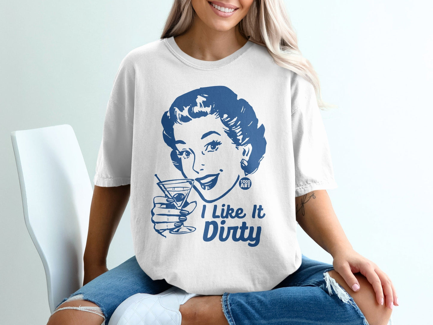 I Like It Dirty Retro Style Graphic Tee Shirt