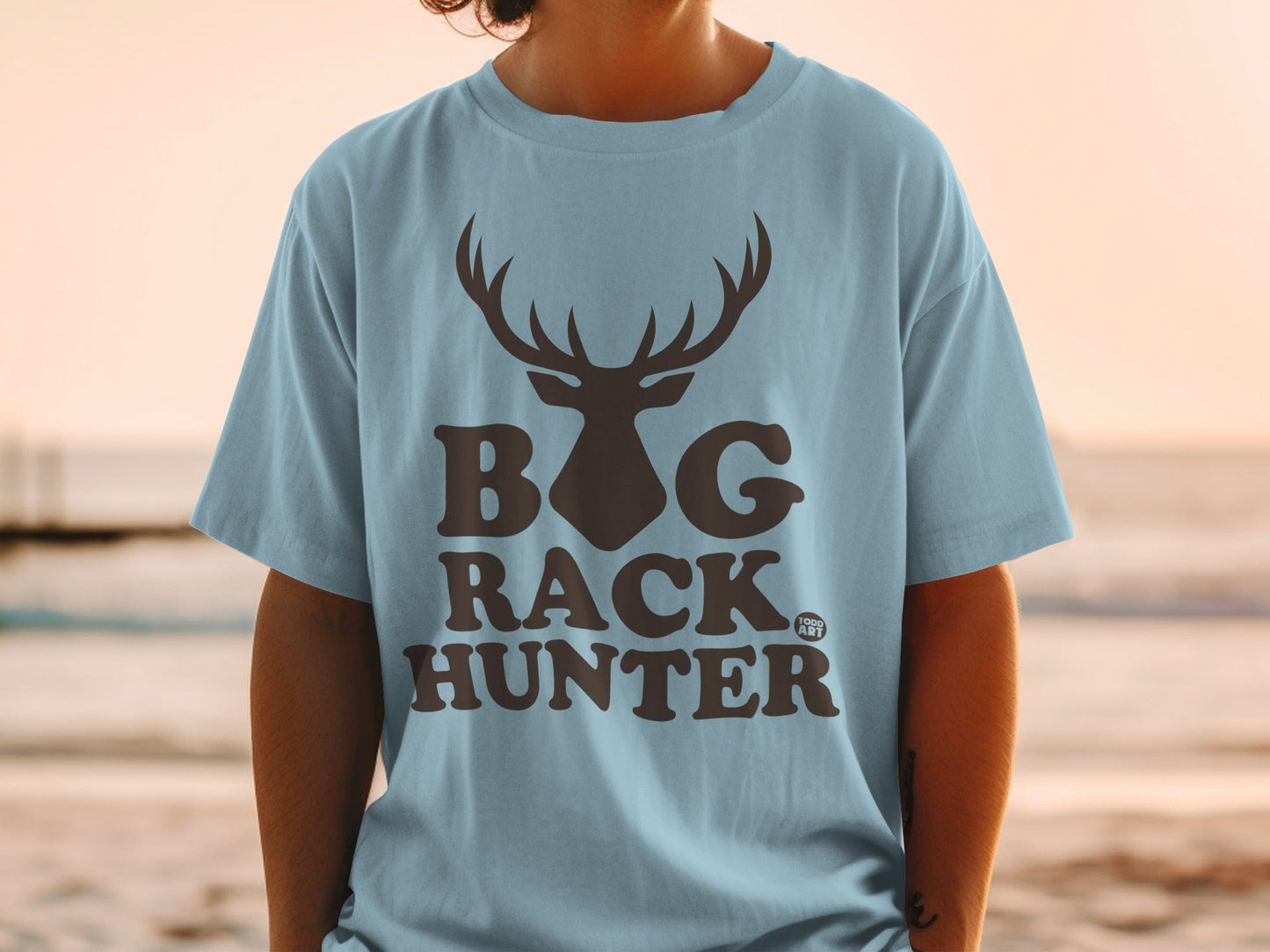 Big Rack Hunter Graphic Print Comfortable Shirt