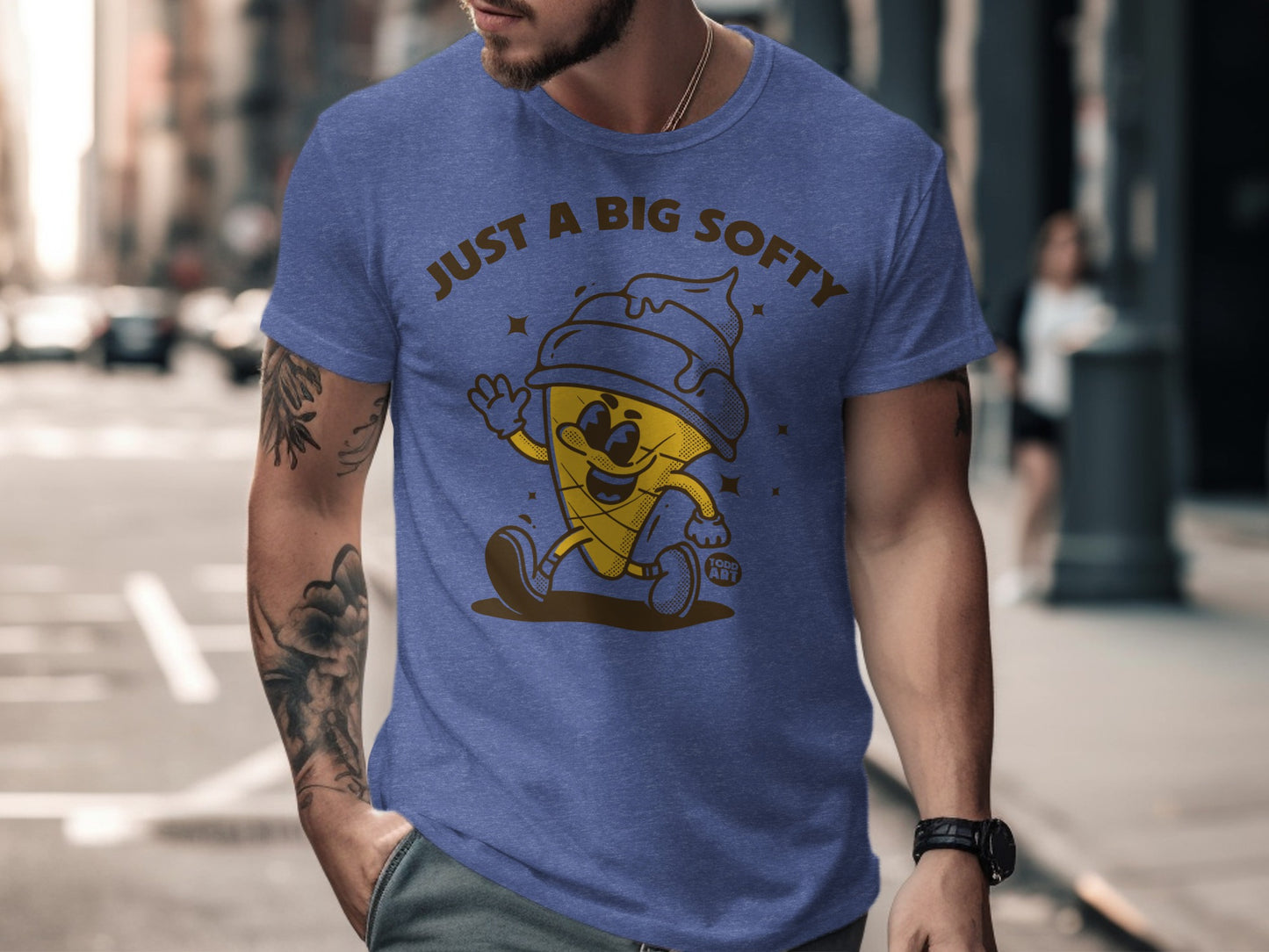 Just A Big Softy Graphic T-Shirt Men's Casual Tee