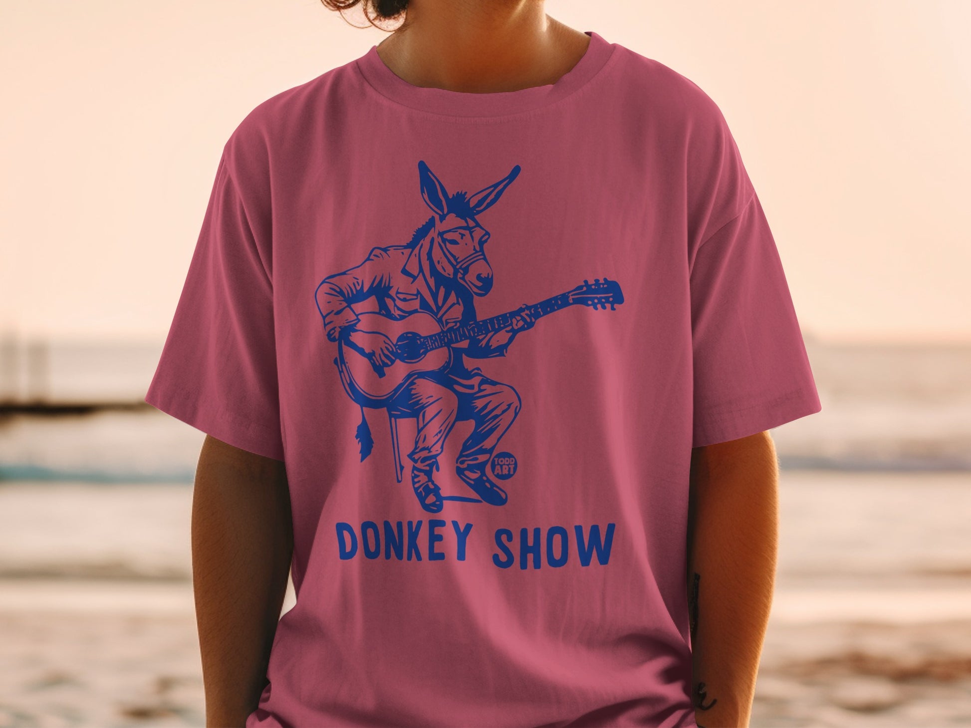 Donkey Show Musician Graphic Tee Shirt for Casual Wear