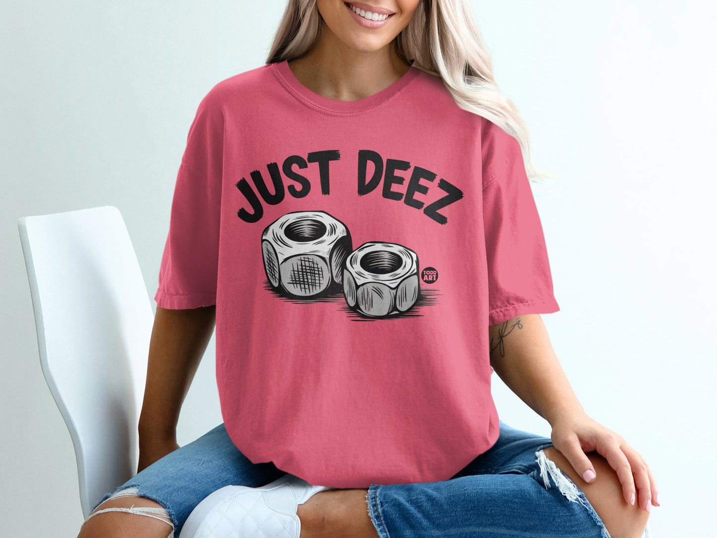 JUST DEEZ nuts illustration funny pun product type
