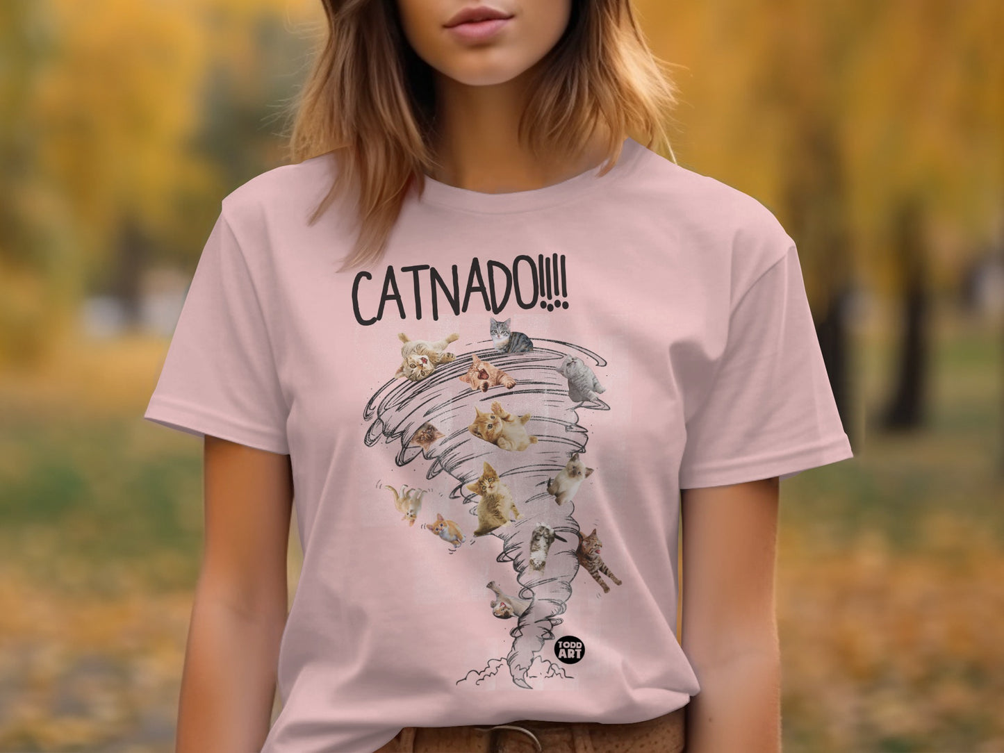 Catnado!!! Humorous Tornado Cat Graphic T-Shirt