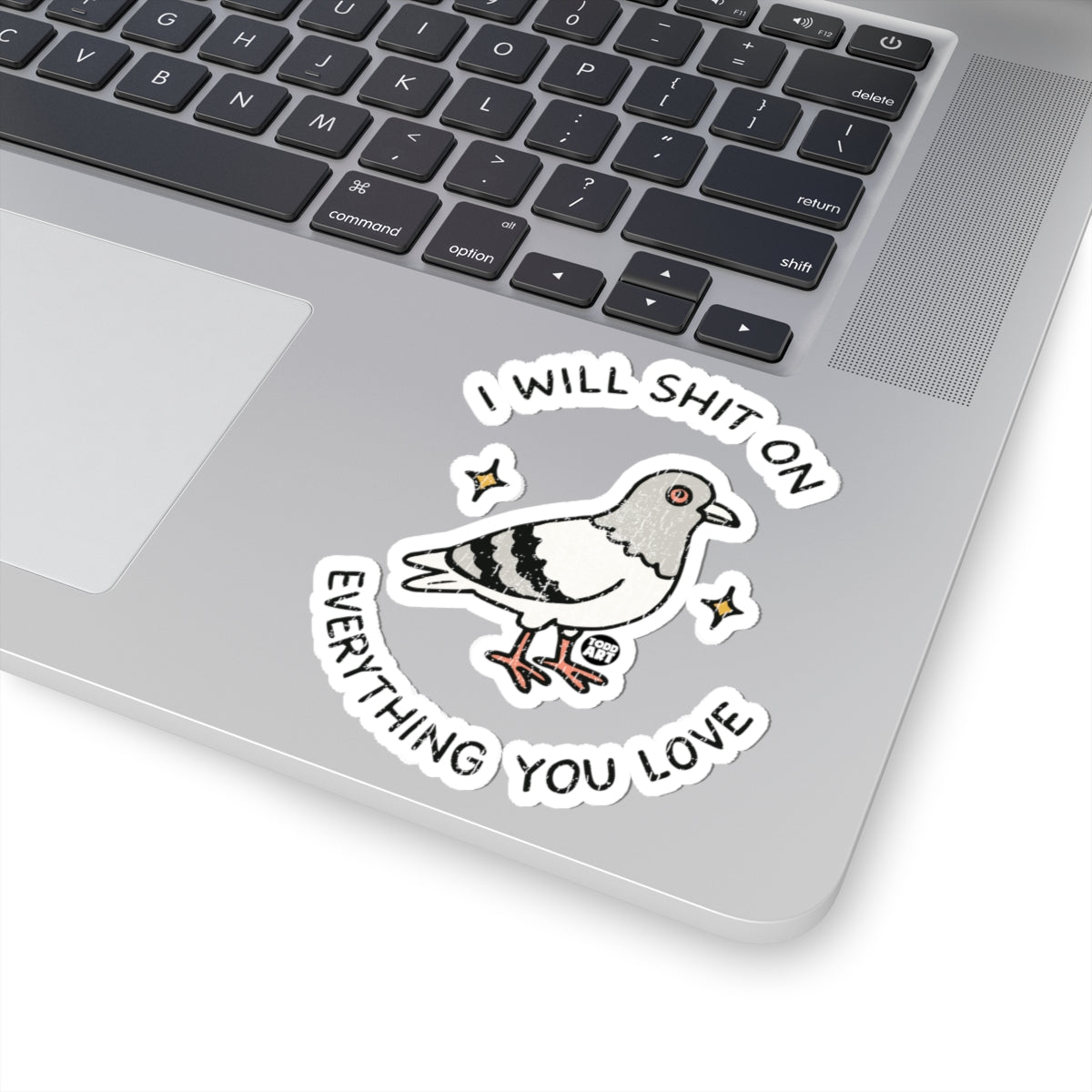 Feisty Pigeon ArtTodd Art Sticker