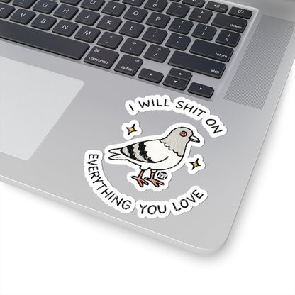 Feisty Pigeon ArtTodd Art Sticker