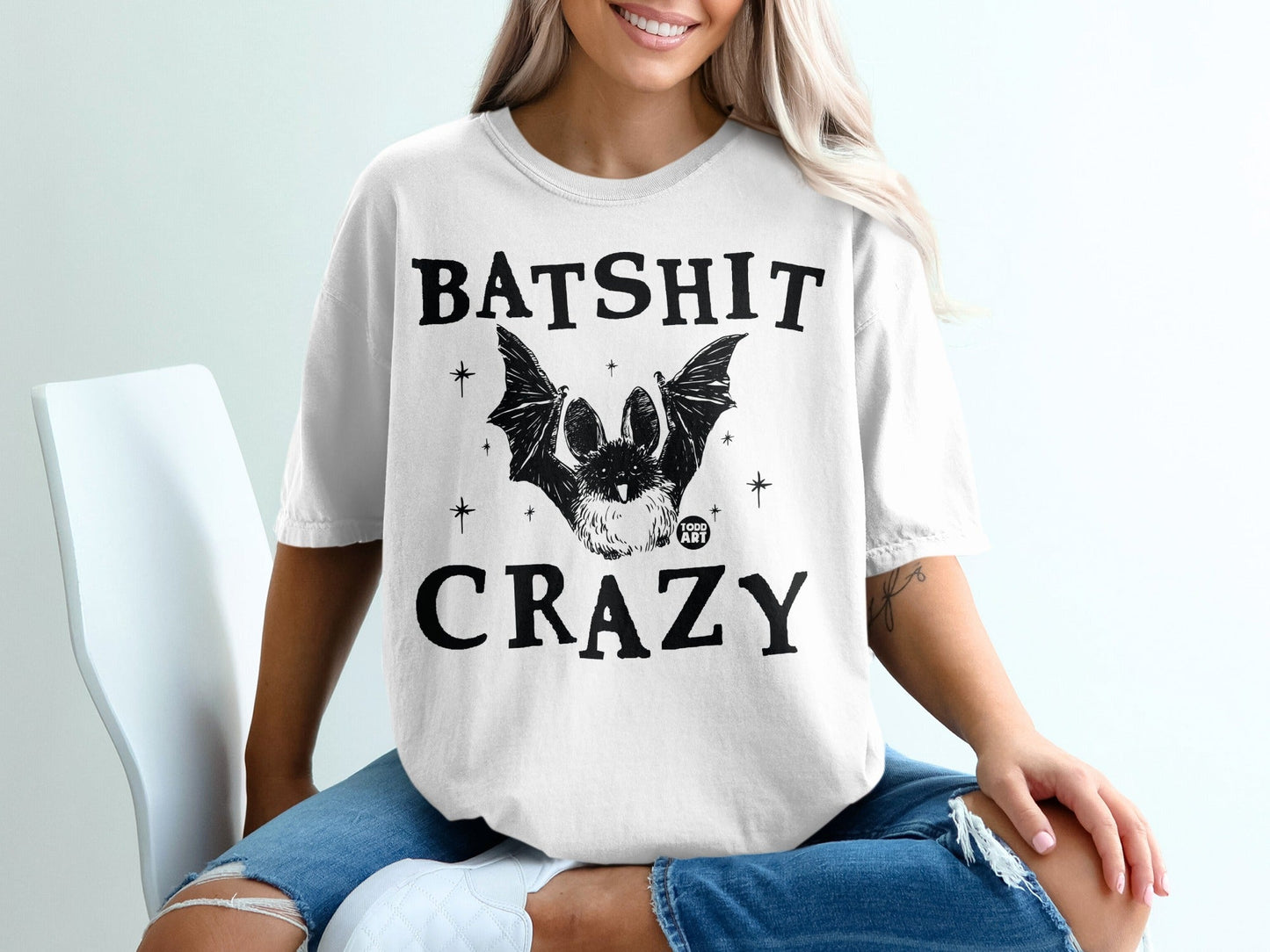 Batshit Crazy Graphic Tee Funny Emotion Shirt